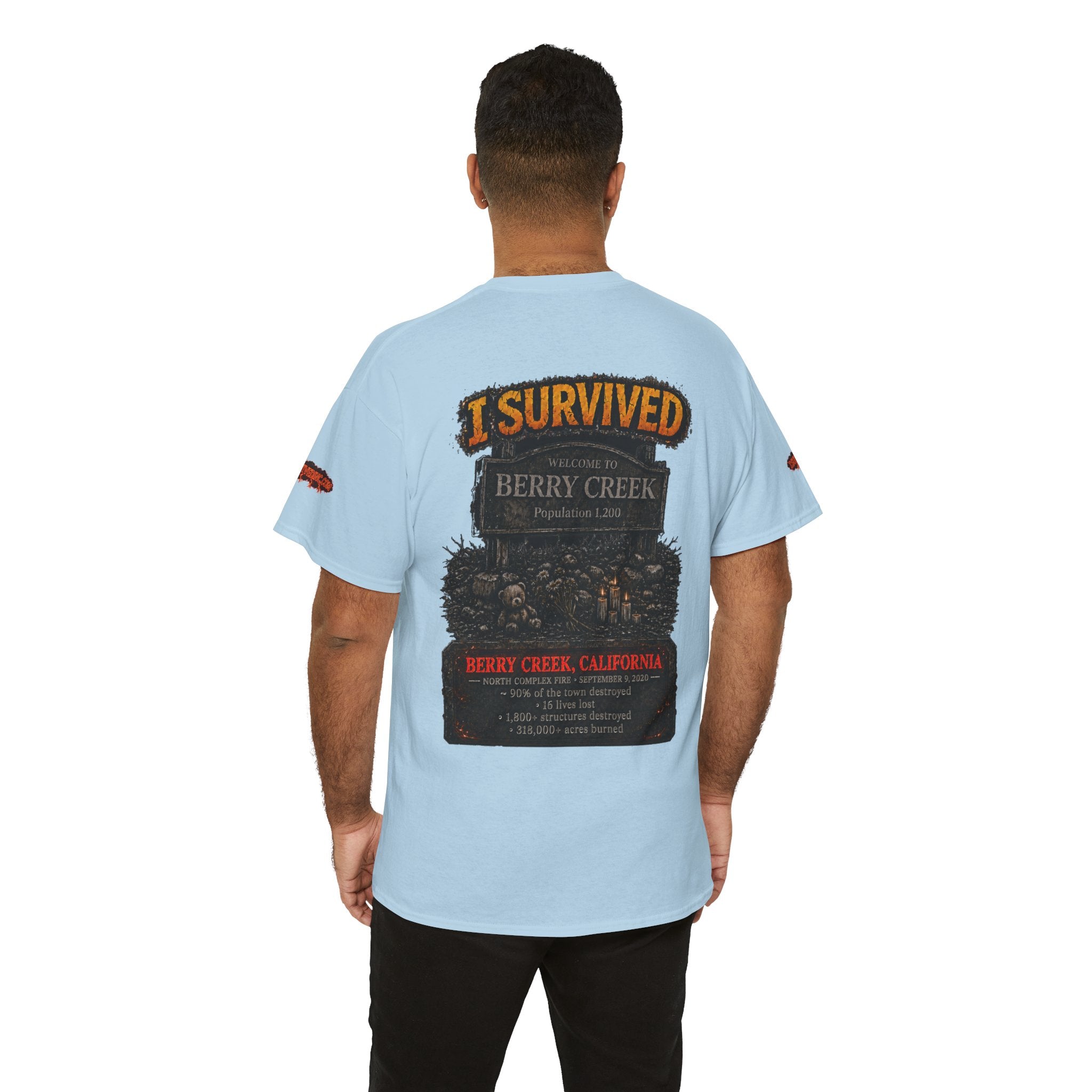I Survived 2020 — Director's Cut S2:E1 "Berry Creek" | Wildfire Edition Memorial Unisex Heavy Cotton Tee (SPECIAL EDITION)
