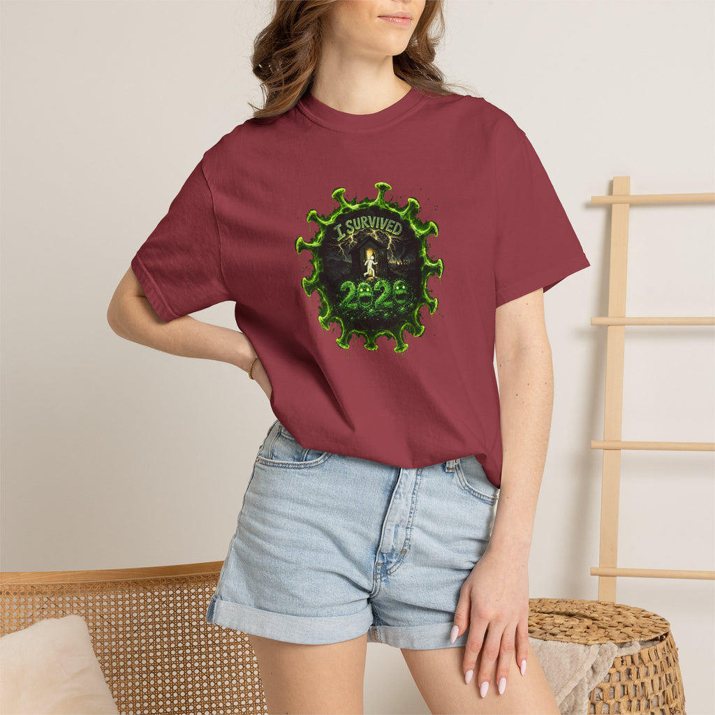 I Survived 2020 — PANDEMIC S1:E4: Director's Cut "Mask Madness" Unisex Garment-Dyed T-shirt
