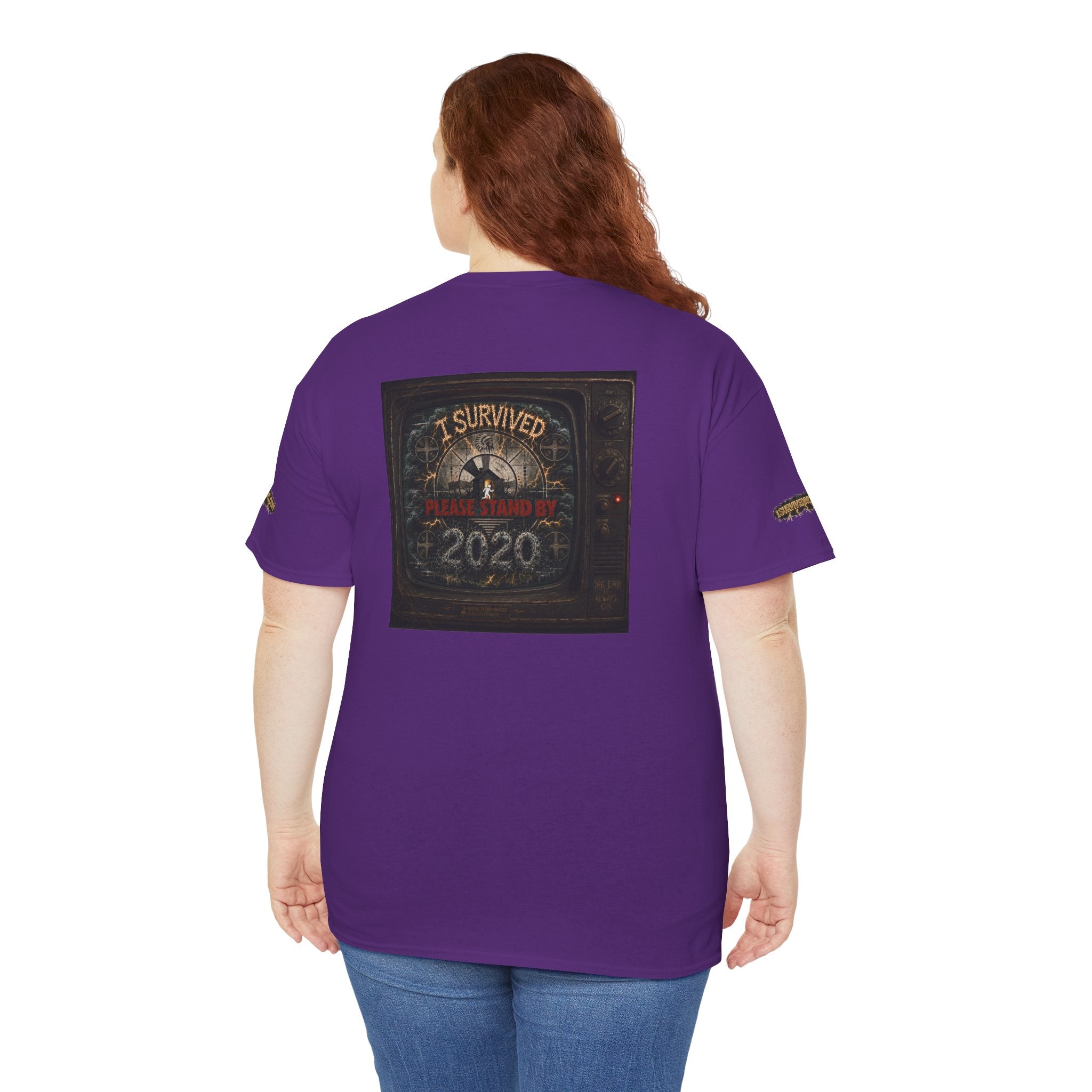 I Survived 2020 — "Please Stand By" Test Pattern Tee Special Edition Summer Premier Unisex Heavy Cotton Tee