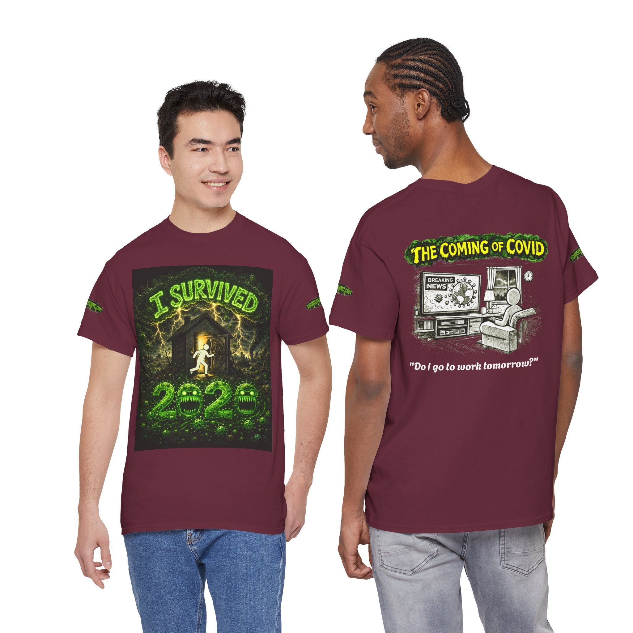 I Survived 2020 — PANDEMIC S1:E2: Special Edition "The Coming of COVID" Unisex Heavy Cotton Tee