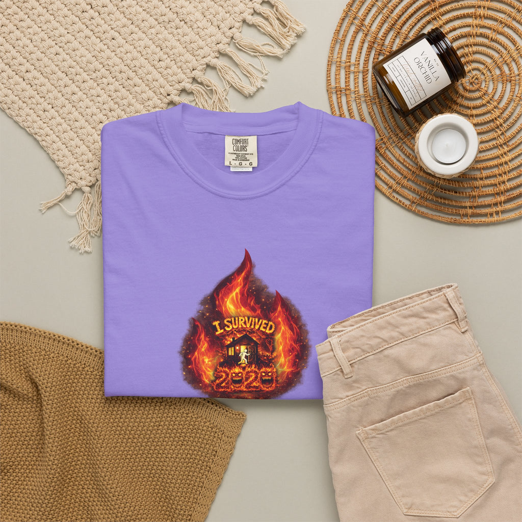 I Survived 2020 — WILDFIRES S2:E4: Director's Cut "Western U.S. Wildfire Season" Memorial Unisex Garment-Dyed T-shirt