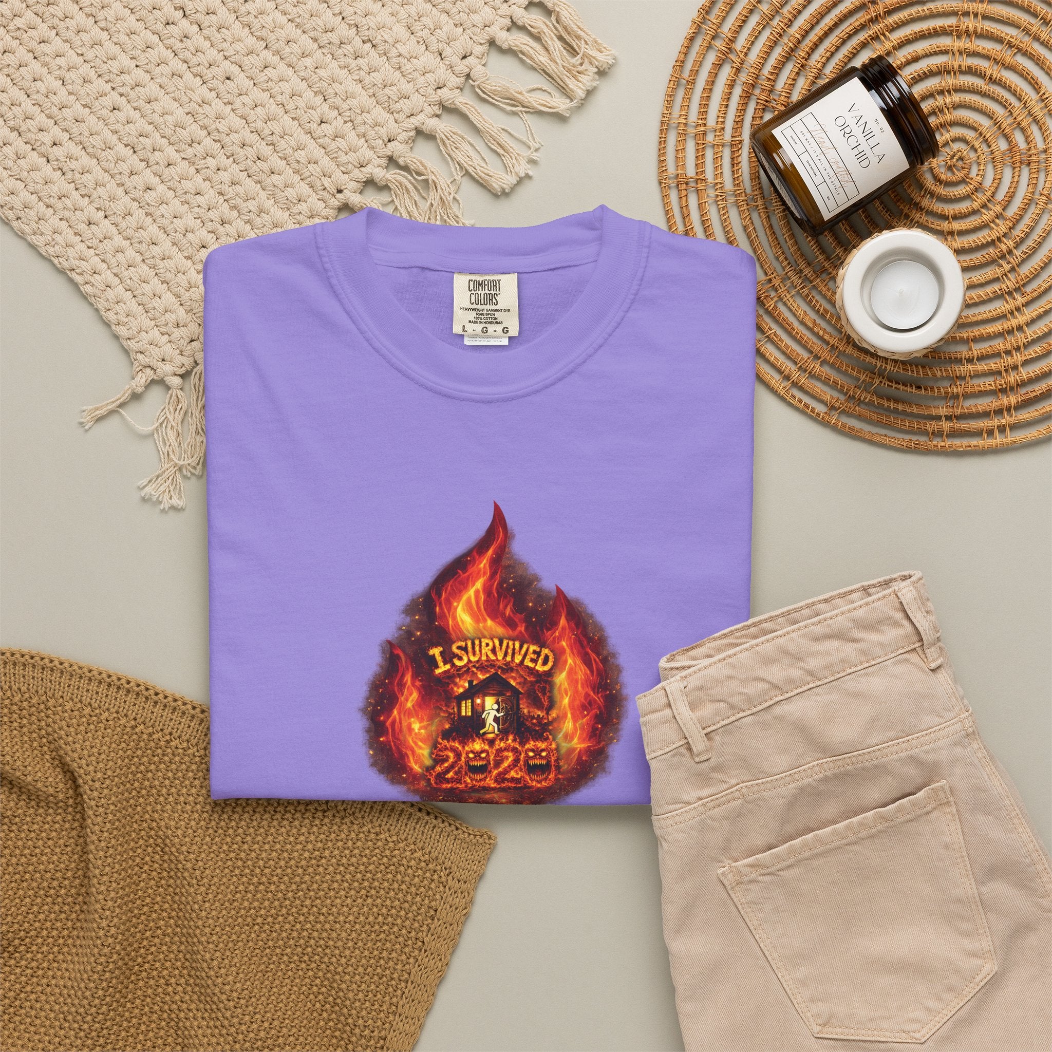 I Survived 2020 — WILDFIRES S2:E4: Director's Cut "Western U.S. Wildfire Season" Memorial Unisex Garment-Dyed T-shirt