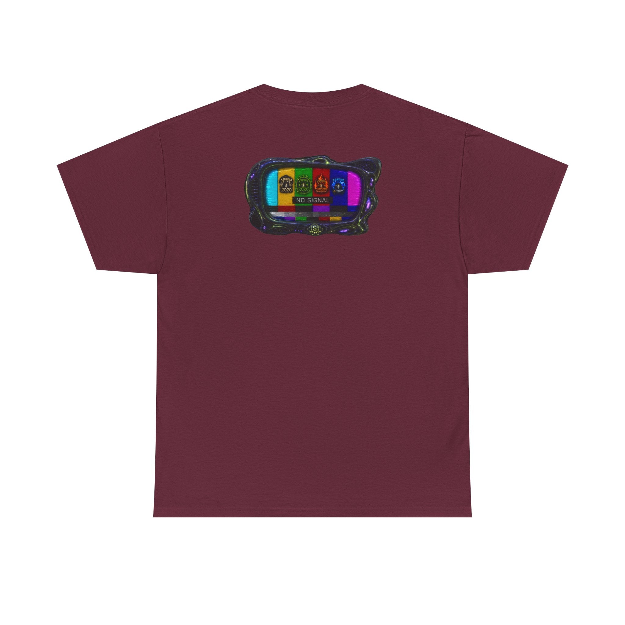 I Survived 2020 — "No Signal" Test Pattern Tee Alien Broadcast Finale Summer Premiere Unisex Heavy Cotton Tee