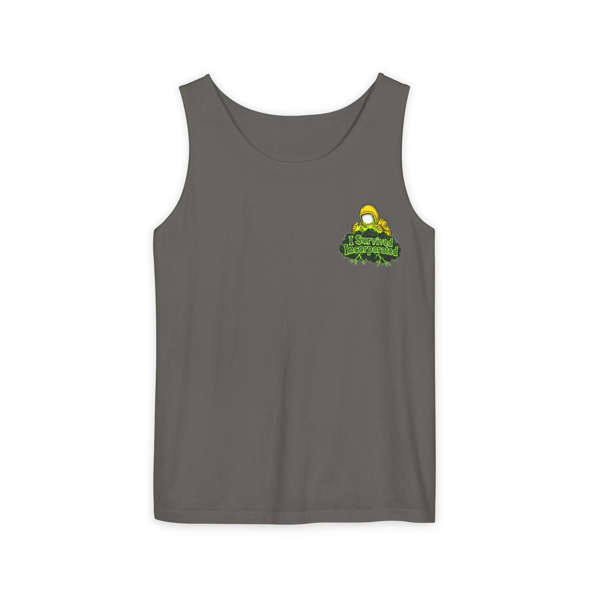 I Survived 2020 — "Please Stand By" Test Pattern Toxic Signal Tee Summer Premiere Unisex Garment-Dyed Tank Top