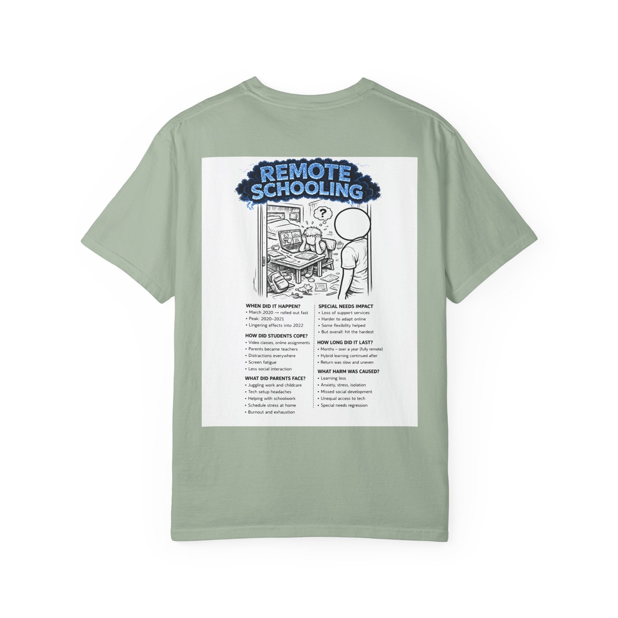 I Survived 2020 — S3:E3 "Remote Schooling" | Lockdown Edition Documentary Unisex Garment-Dyed T-shirt