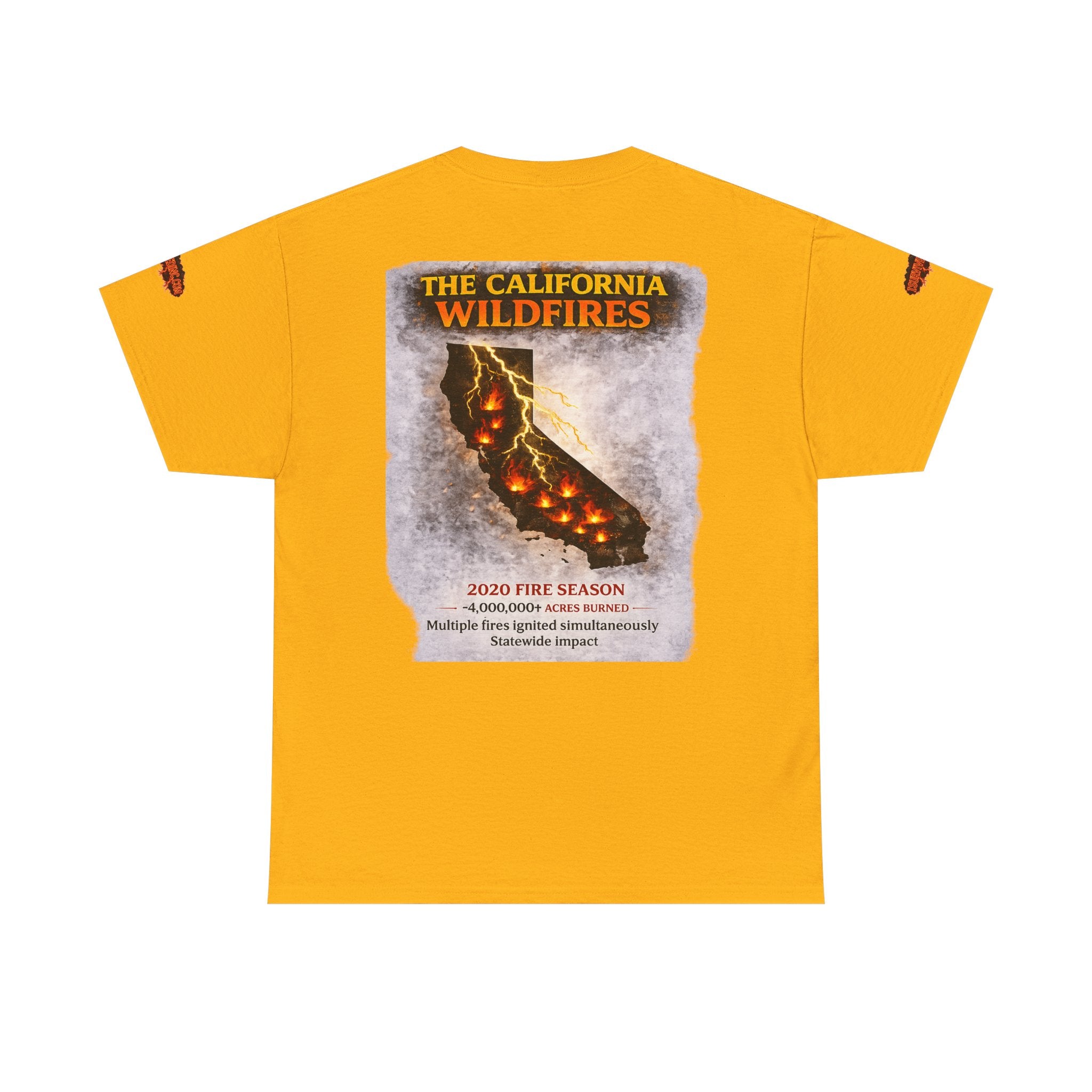 I Survived 2020 — Director's Cut S2:E3 "The California Wildfires" | Wildfire Edition Memorial Unisex Heavy Cotton Tee (SPECIAL EDITION)