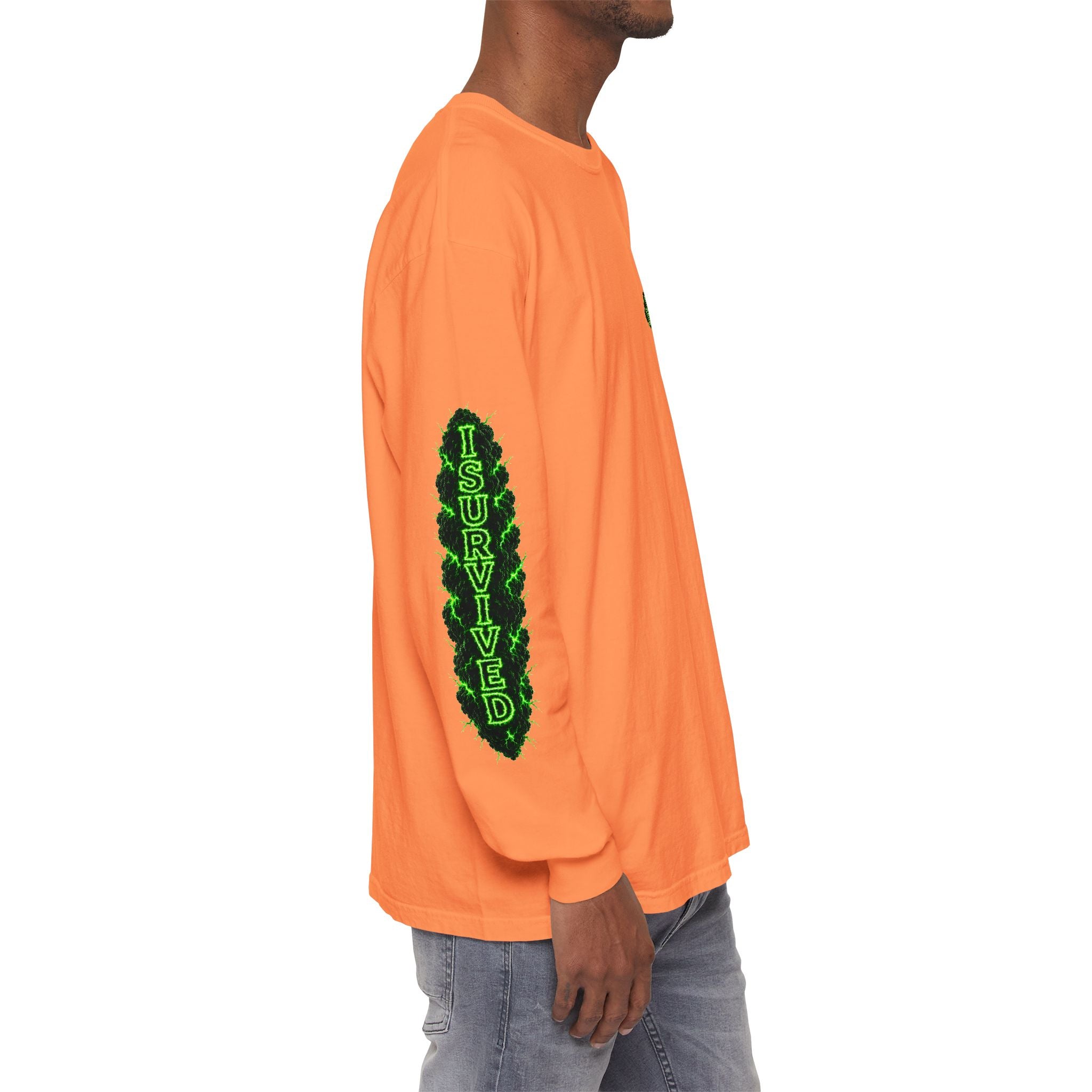 I Survived 2020 — "Please Stand By" Test Pattern Toxic Signal Tee Special Edition Summer Premiere Unisex Garment-Dyed Long Sleeve T-Shirt