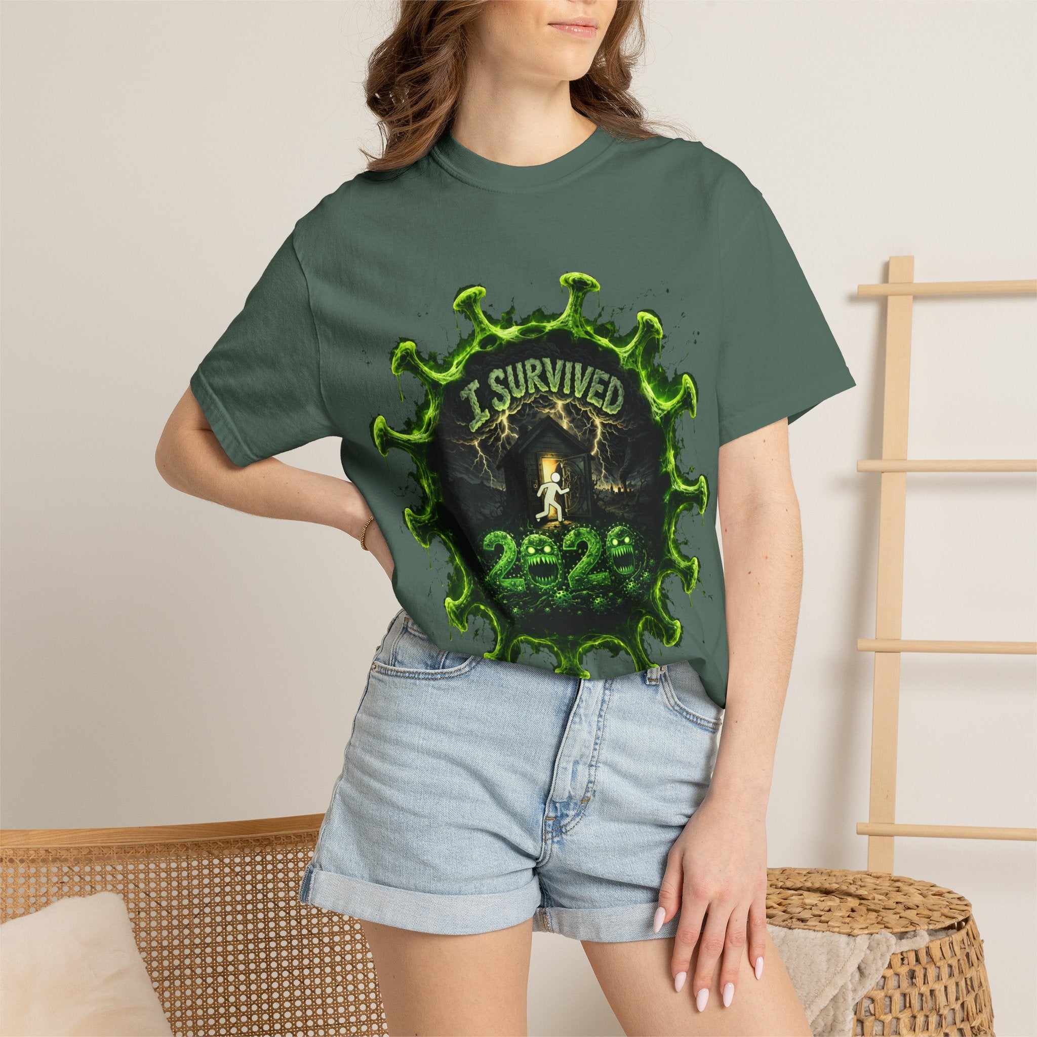 I Survived 2020 — Director's Cut S1:E4 "Mask Madness Mayhem Moment" | Pandemic Edition Unisex Garment-Dyed T-shirt