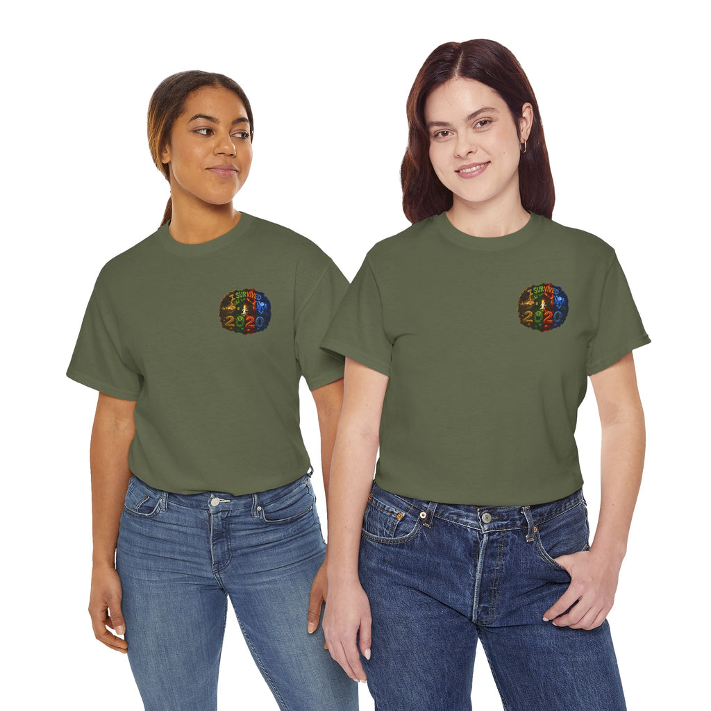 I Survived 2020 — "No Signal" Test Pattern Tee Alien Broadcast Finale Summer Premiere Unisex Heavy Cotton Tee