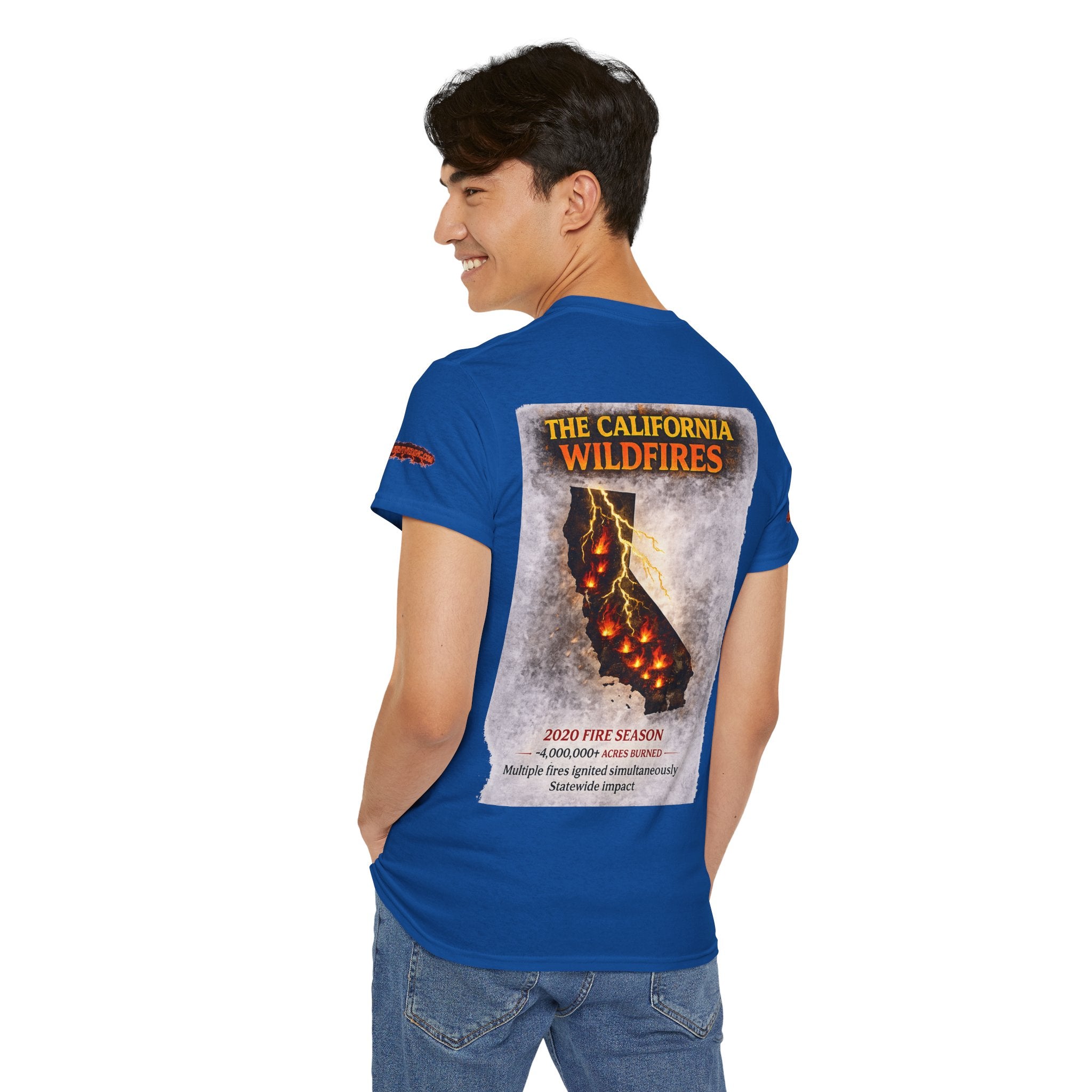 I Survived 2020 — WILDFIRES S2:E3: Director's Cut Special Edition "The California Wildfires" Memorial Unisex Heavy Cotton Tee