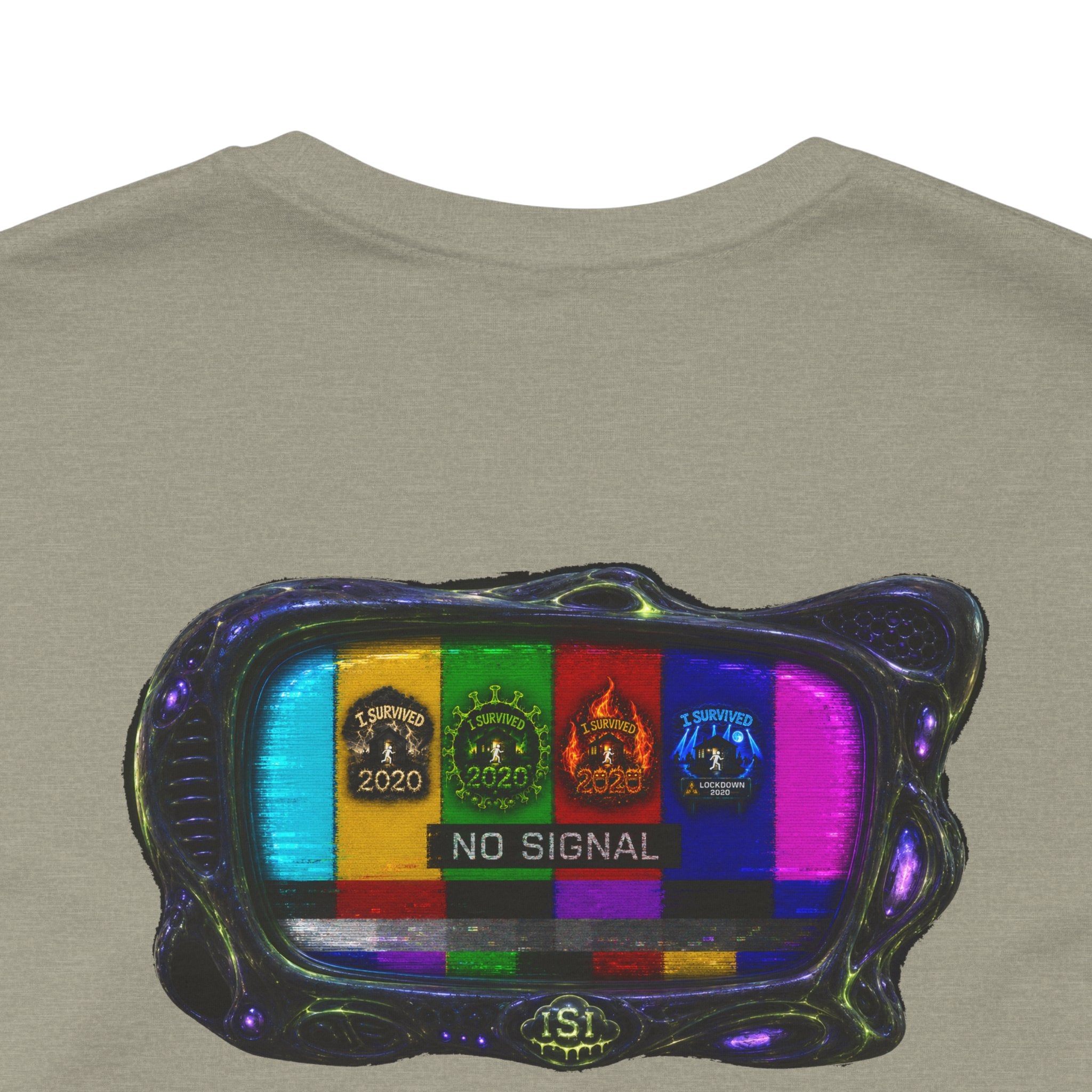 I Survived 2020 — "No Signal" Test Pattern Tee Alien Broadcast Finale Summer Premiere Unisex Jersey Short Sleeve Tee