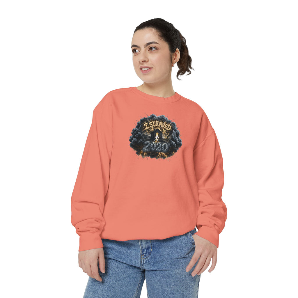 I Survived 2020 — Original PILOT Design: Director's Cut Unisex Garment-Dyed Sweatshirt