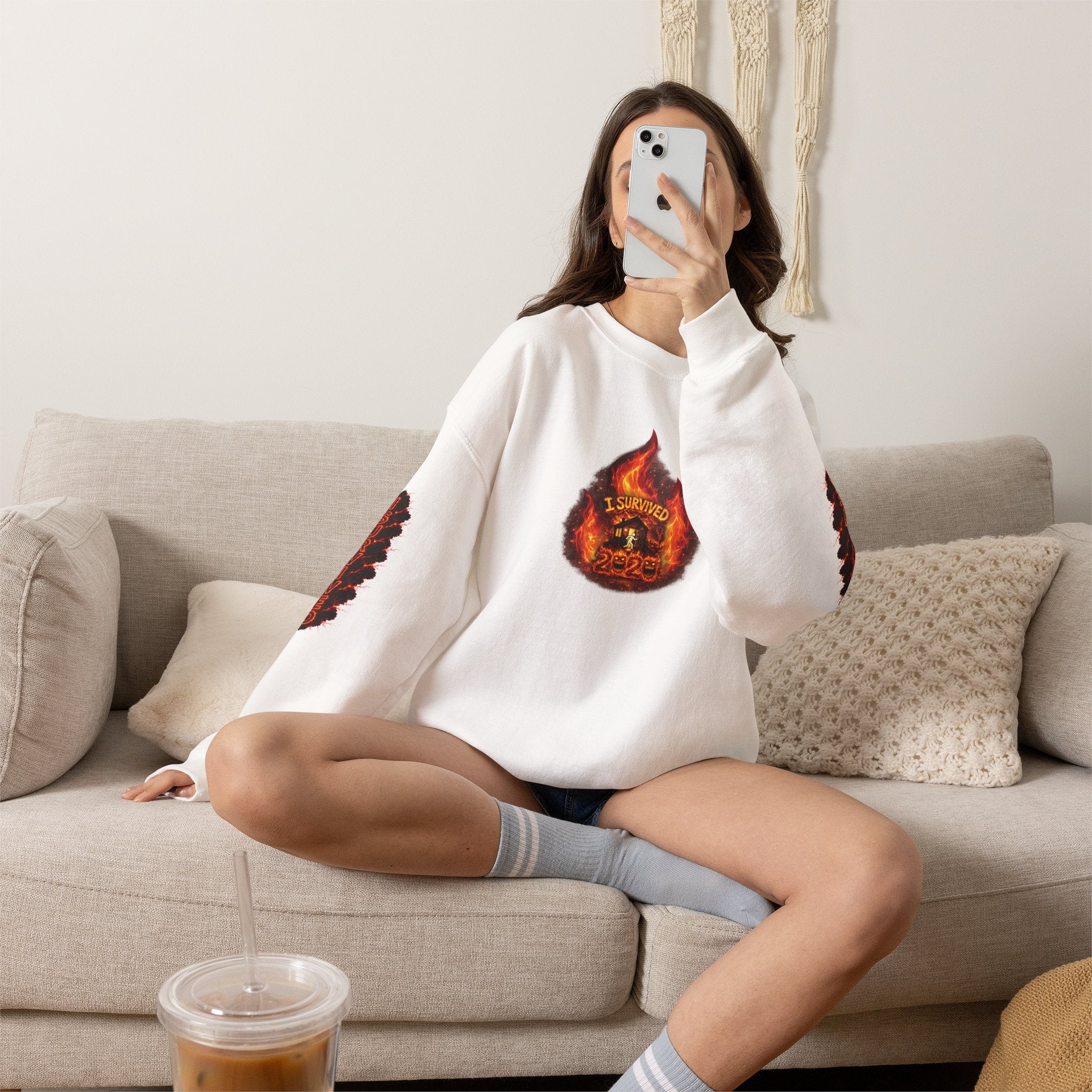 I Survived 2020 — WILDFIRES S2:E4: Director's Cut "Western U.S. Wildfire Season" Memorial Unisex Heavy Blend™ Crewneck Sweatshirt