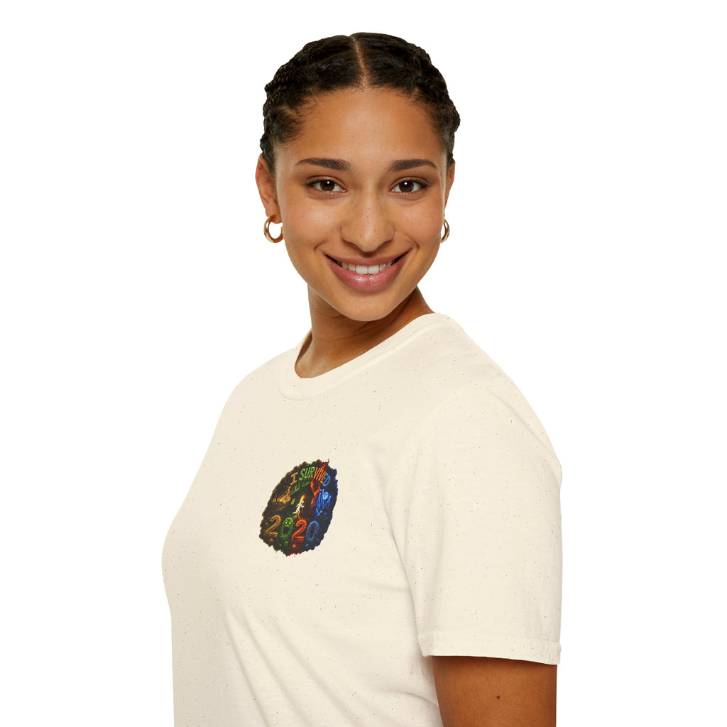 I Survived 2020 — "No Signal" Test Pattern Tee Alien Broadcast Finale Summer Premiere Unisex Softstyle T-Shirt