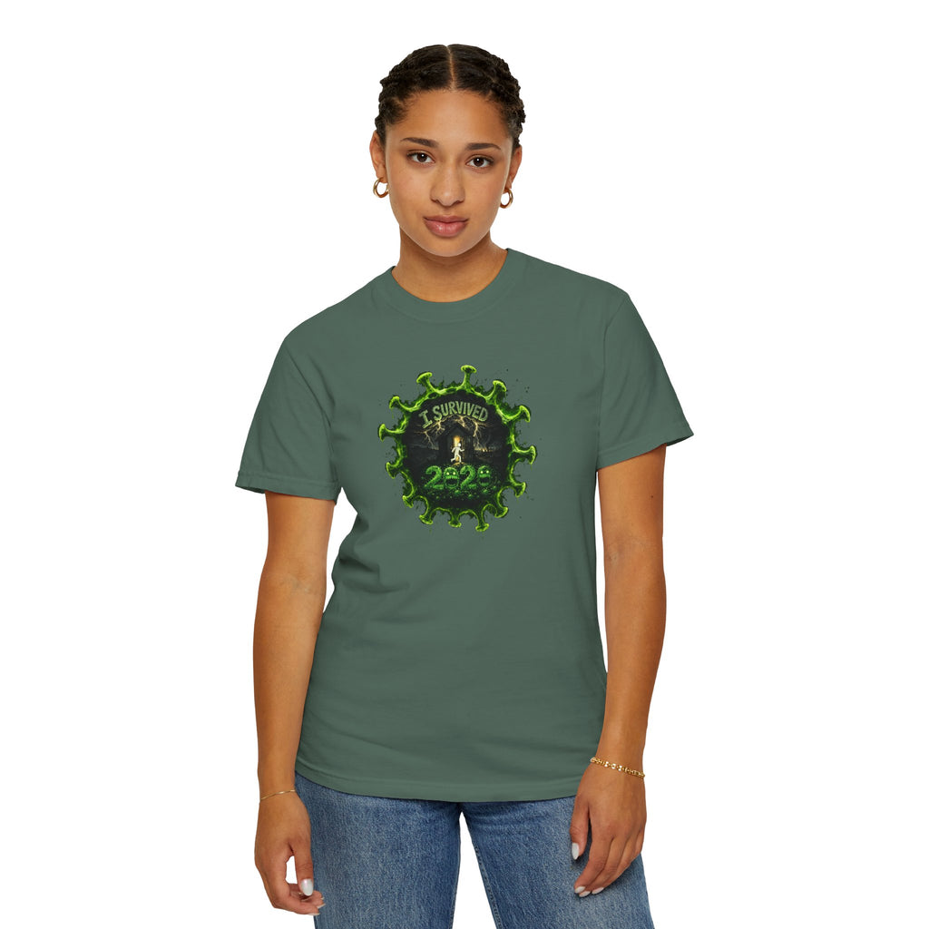 I Survived 2020 — PANDEMIC S1:E3: Director's Cut "The Jab!" Unisex Garment-Dyed T-shirt