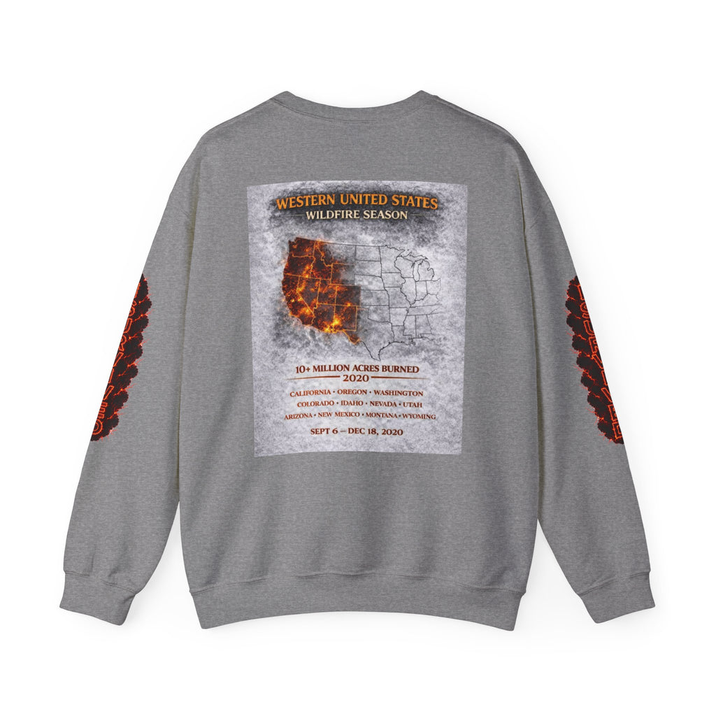 I Survived 2020 — WILDFIRES S2:E4: Director's Cut "Western U.S. Wildfire Season" Memorial Unisex Heavy Blend™ Crewneck Sweatshirt
