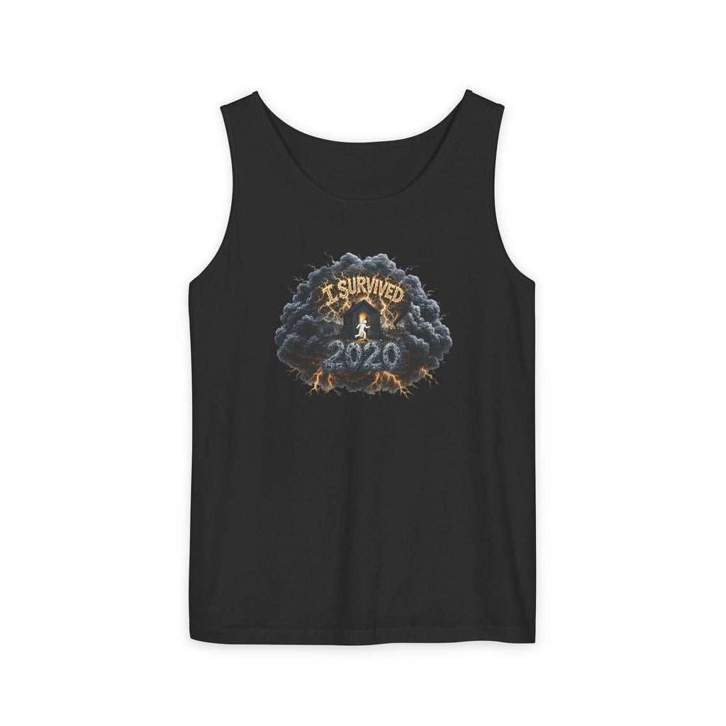 I Survived 2020 — Original PILOT Design: Director's Cut Unisex Garment-Dyed Tank Top