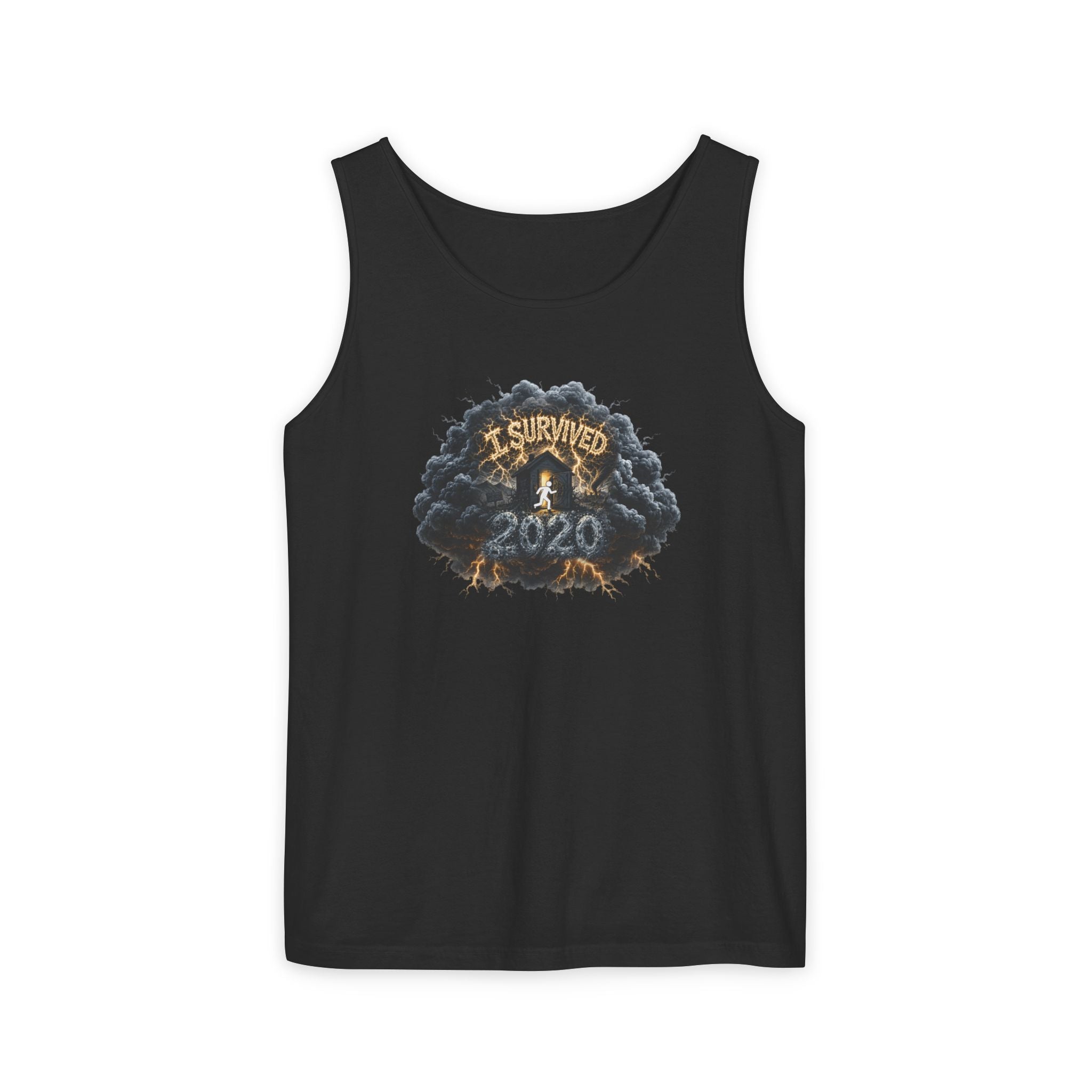 I Survived 2020 — Original PILOT Design: Director's Cut Unisex Garment-Dyed Tank Top