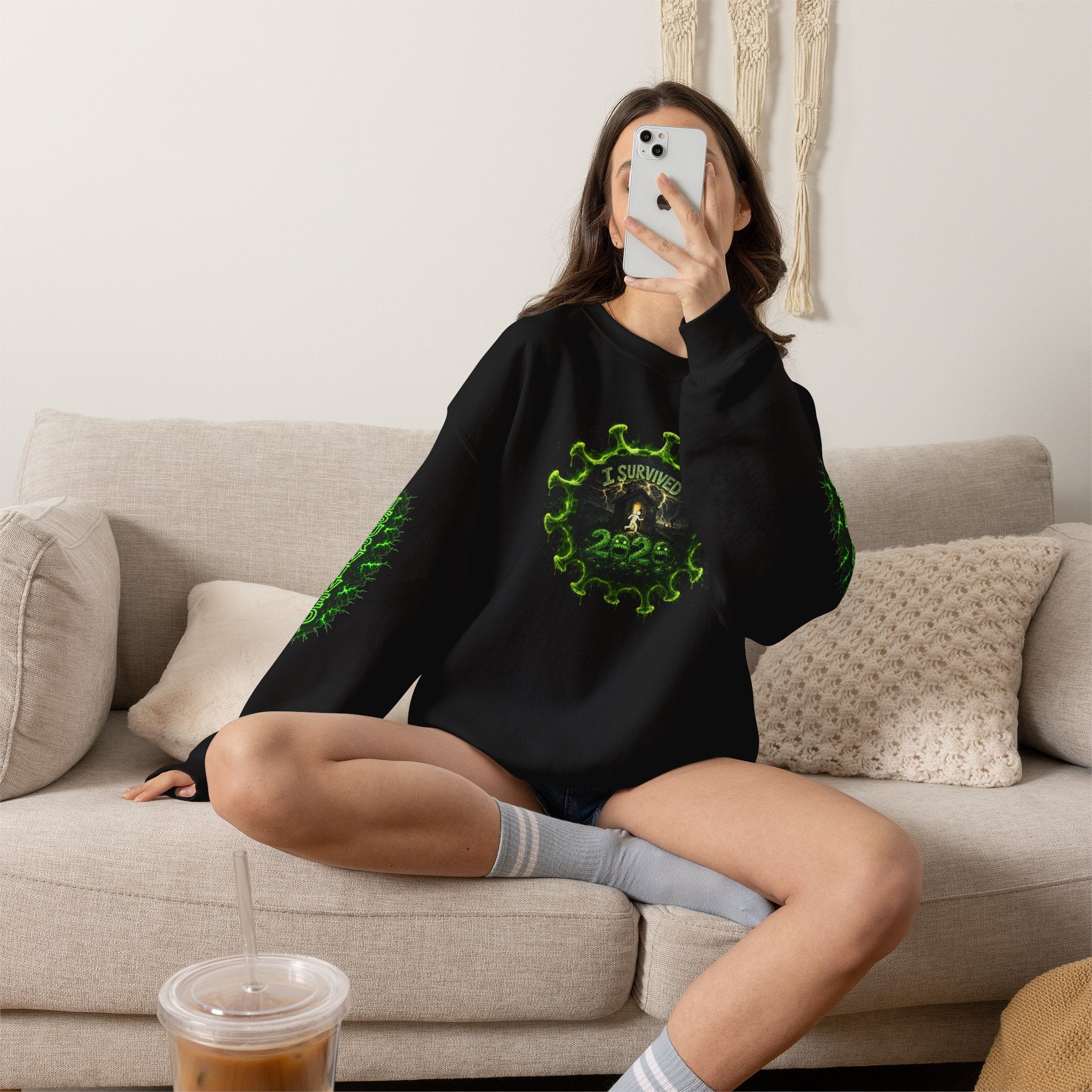 I Survived 2020 — PANDEMIC S1:E4: Director's Cut "Mask Madness" Unisex Heavy Blend™ Crewneck Sweatshirt