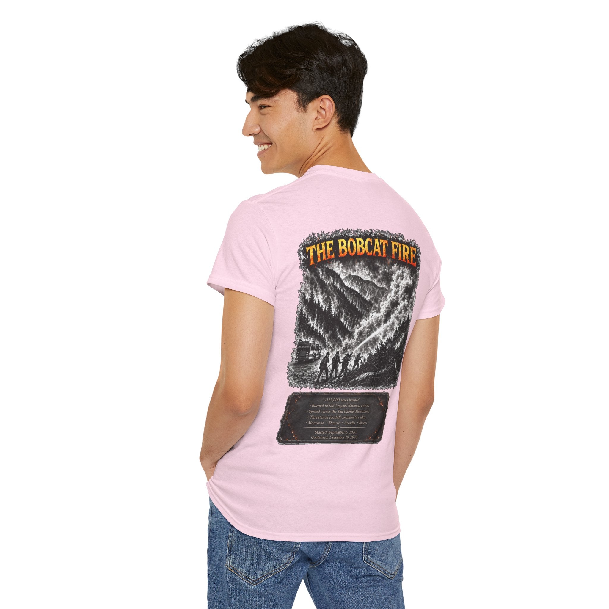 I Survived 2020 — WILDFIRES S2:E2: Director's Cut "The Bobcat Fire" Memorial Unisex Heavy Cotton Tee