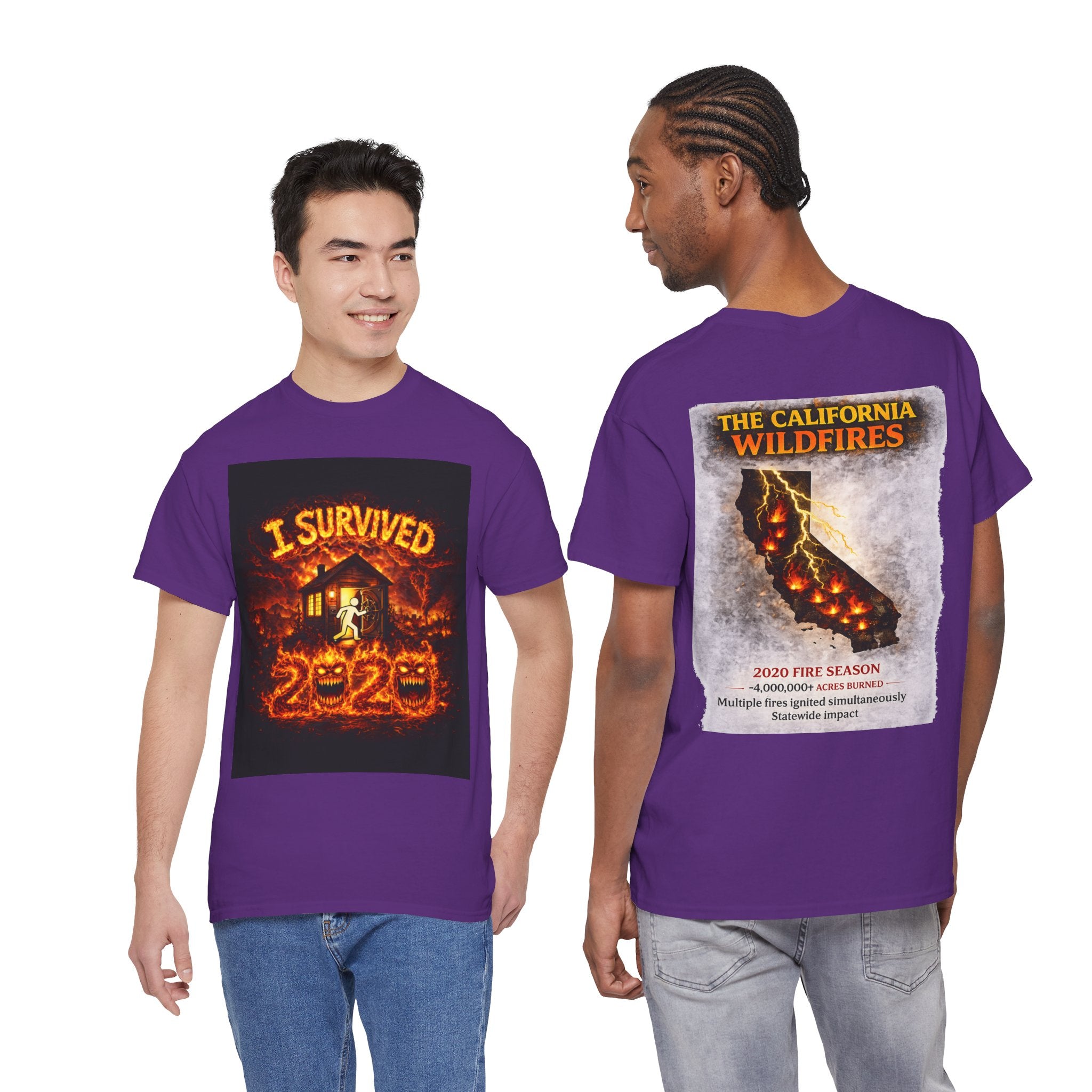 I Survived 2020 — WILDFIRES S2:E3: "The California Wildfires" Unisex Heavy Cotton Tee