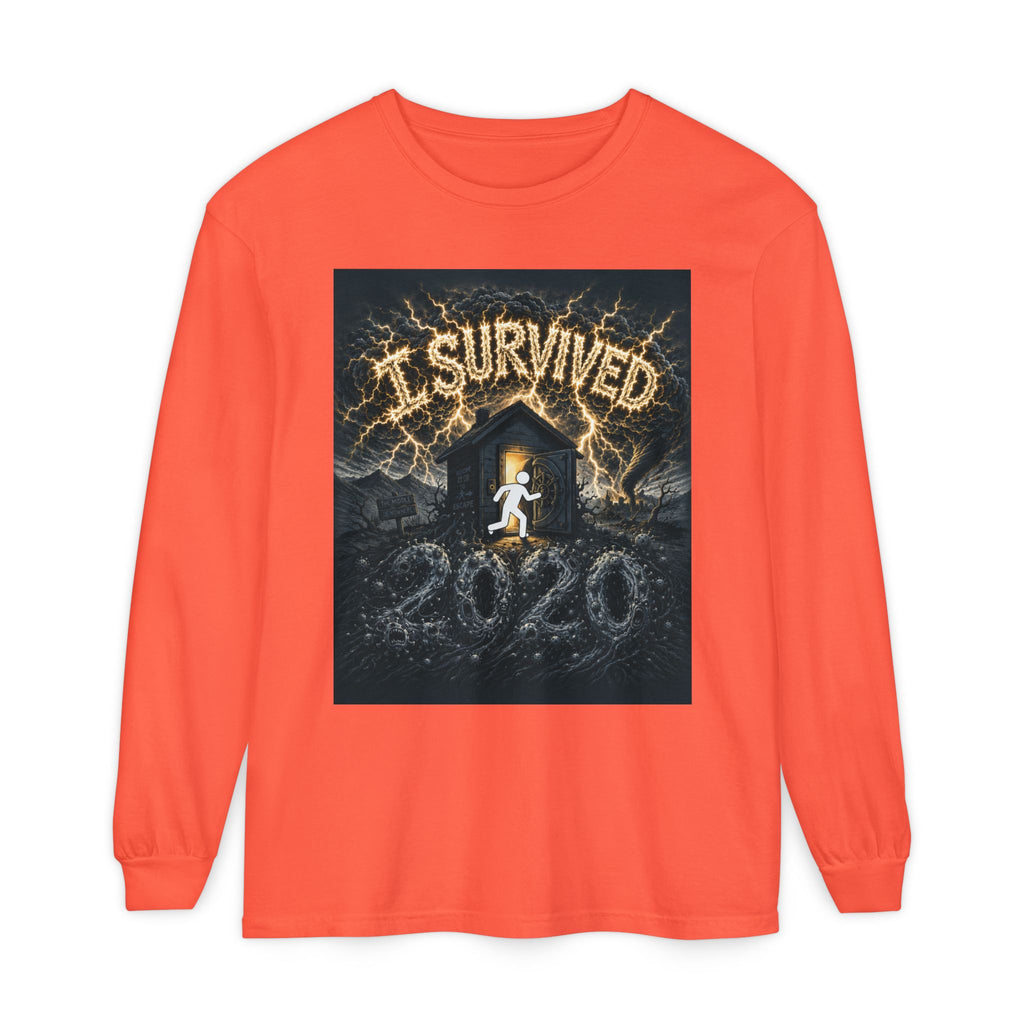 I Survived 2020 — Original PILOT Design Unisex Garment-Dyed Long Sleeve Tee
