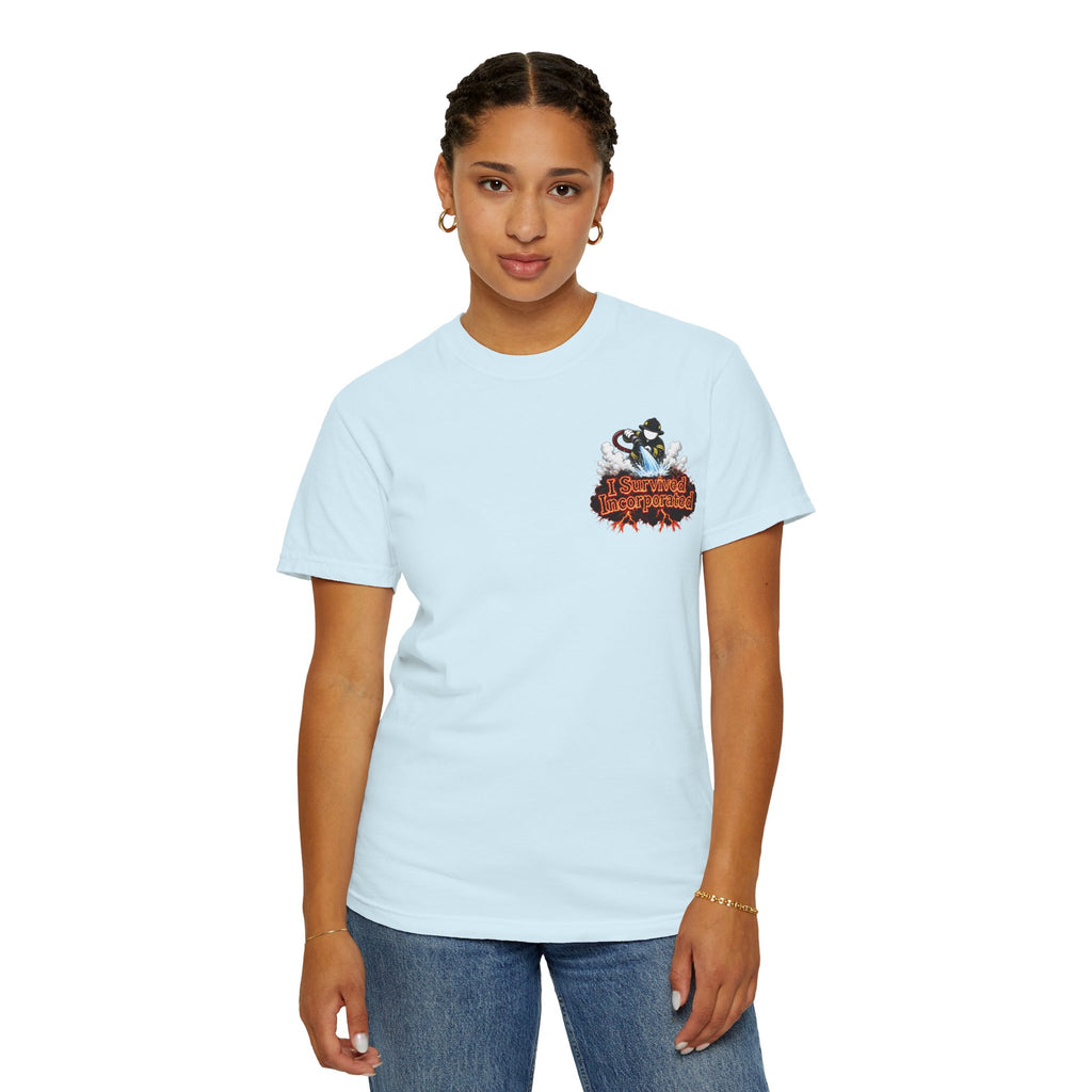 I Survived 2020 — "Please Stand By" Test Pattern Tee Wildfire Signal Edition Summer Premiere Unisex Garment-Dyed T-shirt