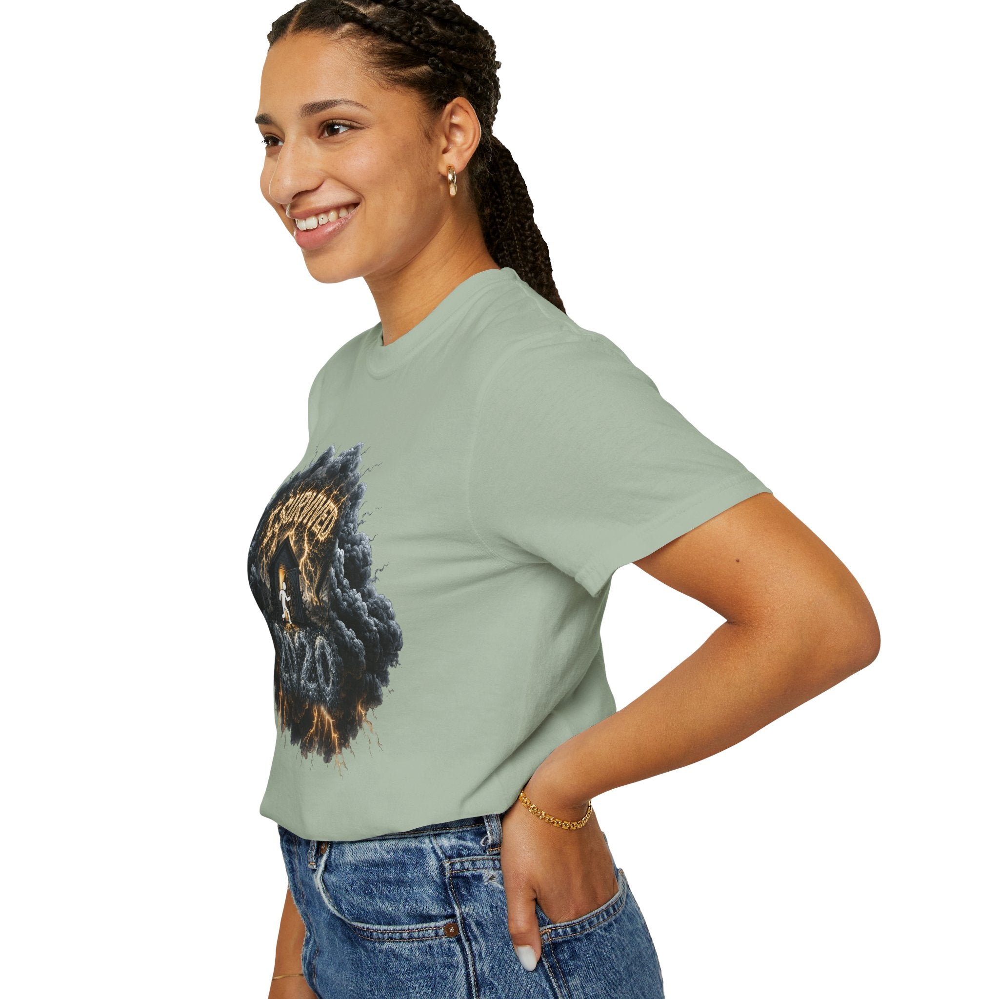 I Survived 2020 — Original Design Teaser Tee | Season 1 Premiere Drop Unisex Garment-Dyed T-shirt