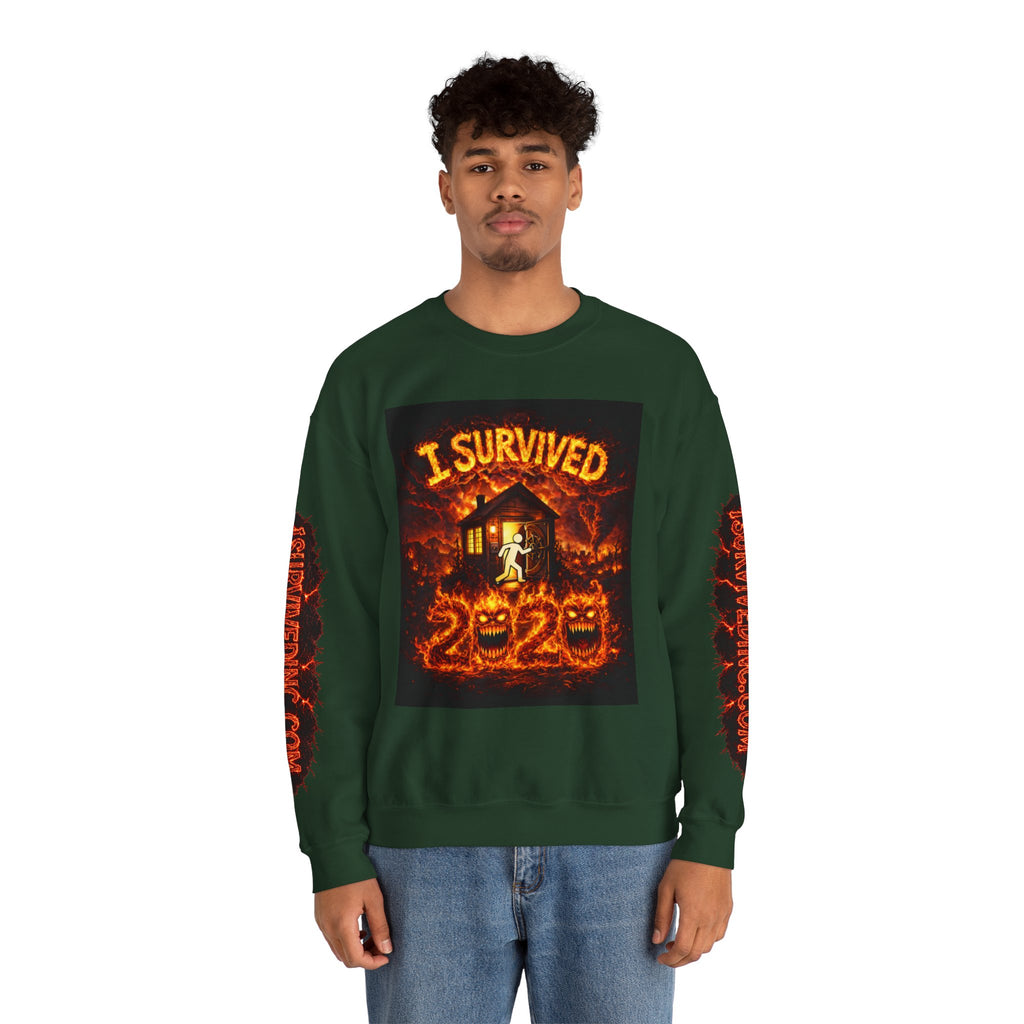 I Survived 2020 — WILDFIRES S2:E4: "Western U.S." Memorial Unisex Heavy Blend™ Crewneck Sweatshirt