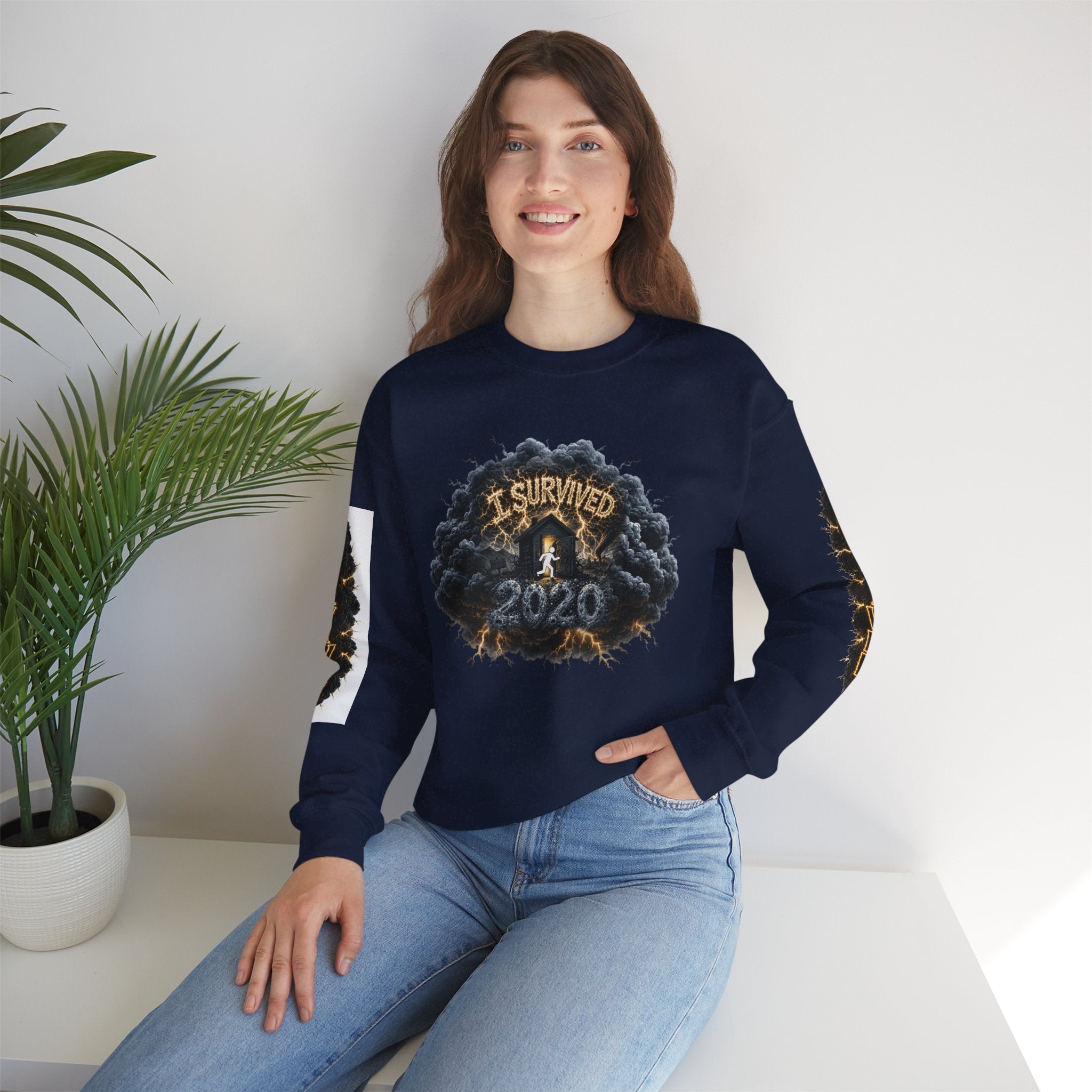 I Survived 2020 — Director's Cut Original Design Teaser Tee | Season 1 Premiere Drop Unisex Heavy Blend™ Crewneck Sweatshirt