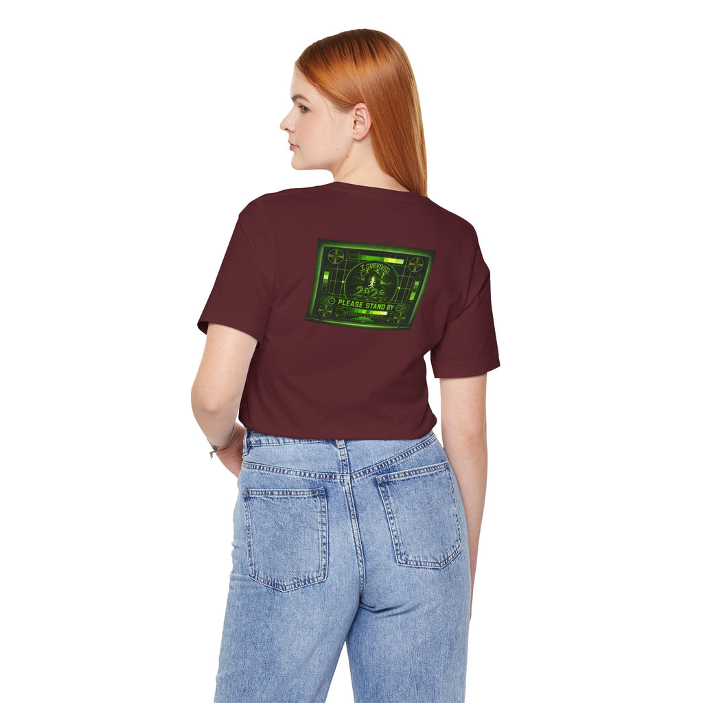 I Survived 2020 — "Please Stand By" Test Pattern Toxic Signal Tee Summer Premiere Unisex Jersey Short Sleeve Tee