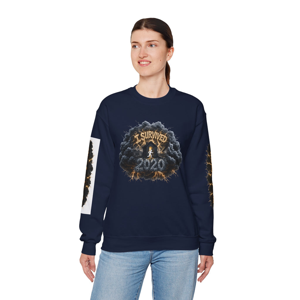I Survived 2020 — Director's Cut Original Design Teaser Tee | Season 1 Premiere Drop Unisex Heavy Blend™ Crewneck Sweatshirt