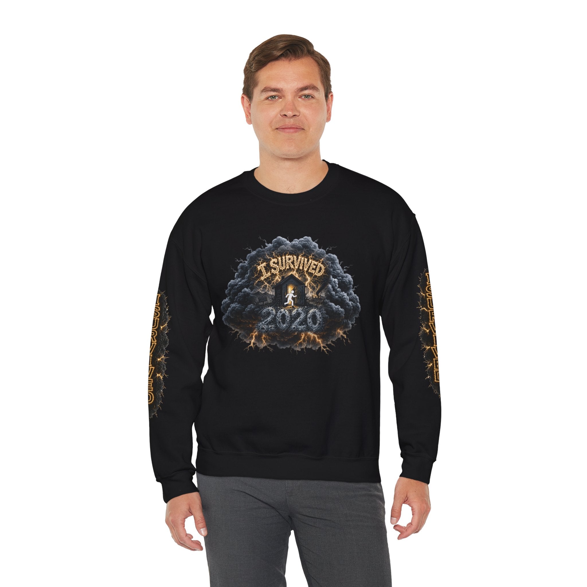 I Survived 2020 — Director's Cut Original Design Teaser Tee | Season 1 Premiere Drop Unisex Heavy Blend™ Crewneck Sweatshirt (SPECIAL EDITION)
