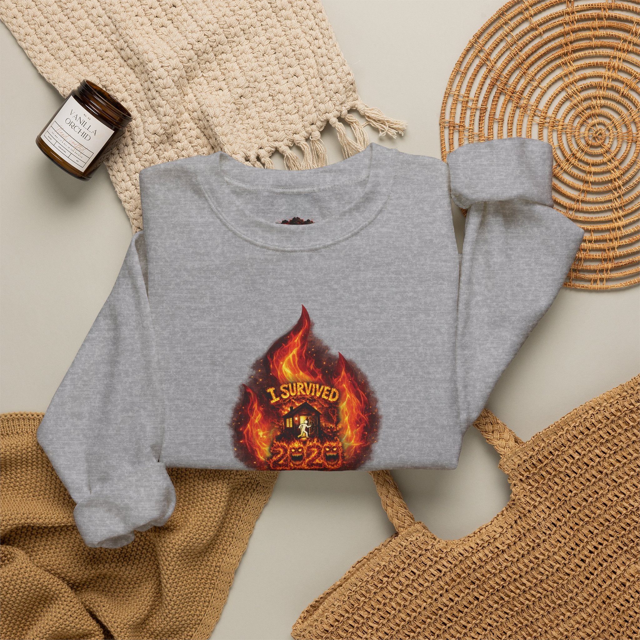 I Survived 2020 — WILDFIRES S2:E3: Director's Cut "The California Wildfires" Memorial Unisex Heavy Blend™ Crewneck Sweatshirt