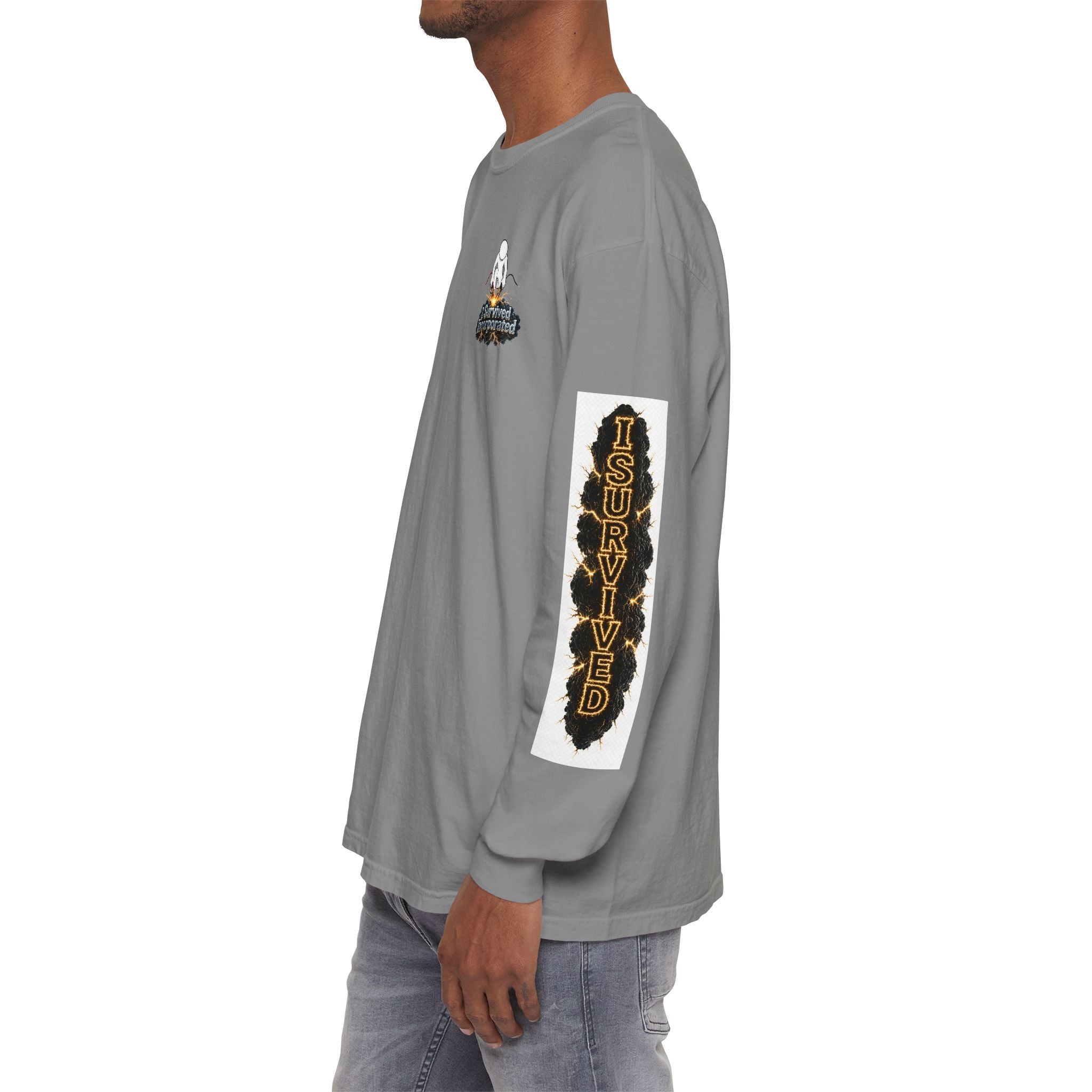 I Survived 2020 — "Please Stand By" Test Pattern Tee Special Edition Summer Premier Unisex Garment-Dyed Long Sleeve T-Shirt