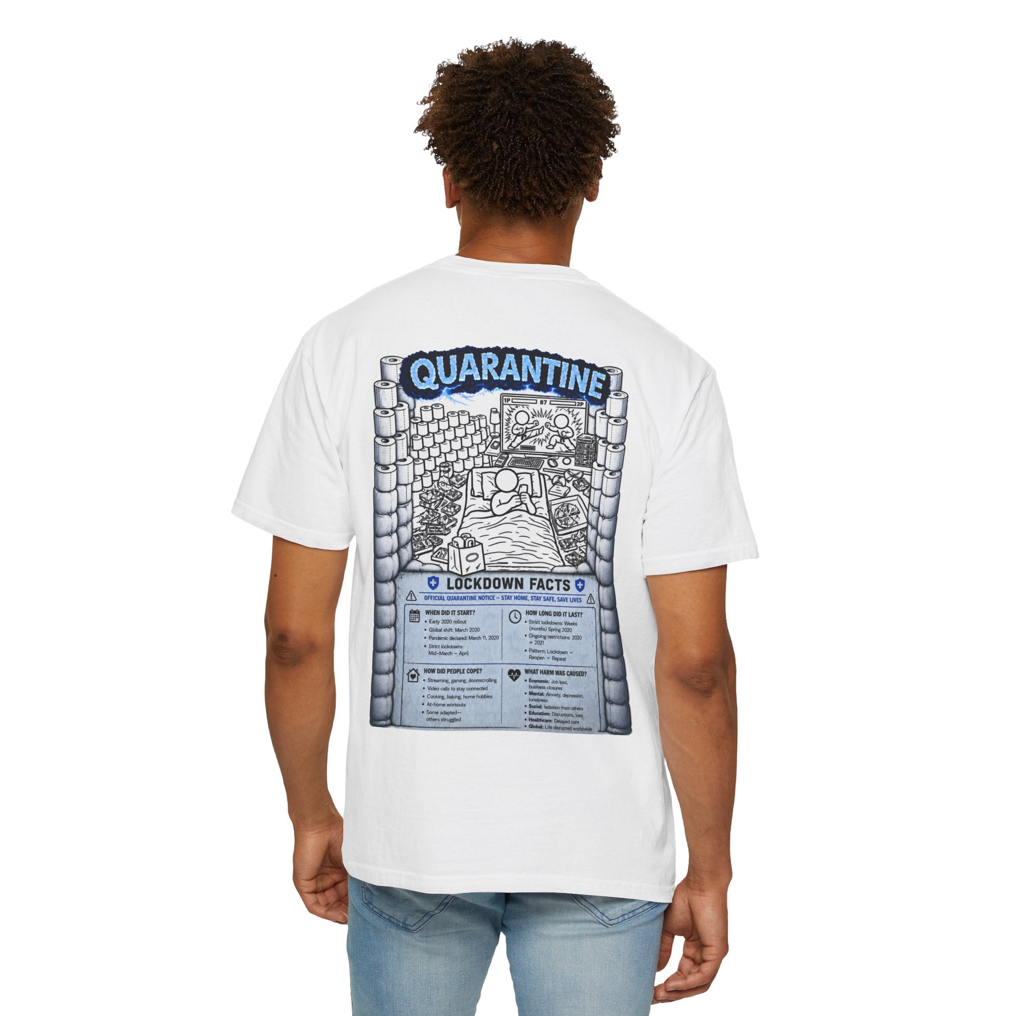 I Survived 2020 — LOCKDOWN S3:E1: "Quarantine" Unisex Garment-Dyed T-shirt
