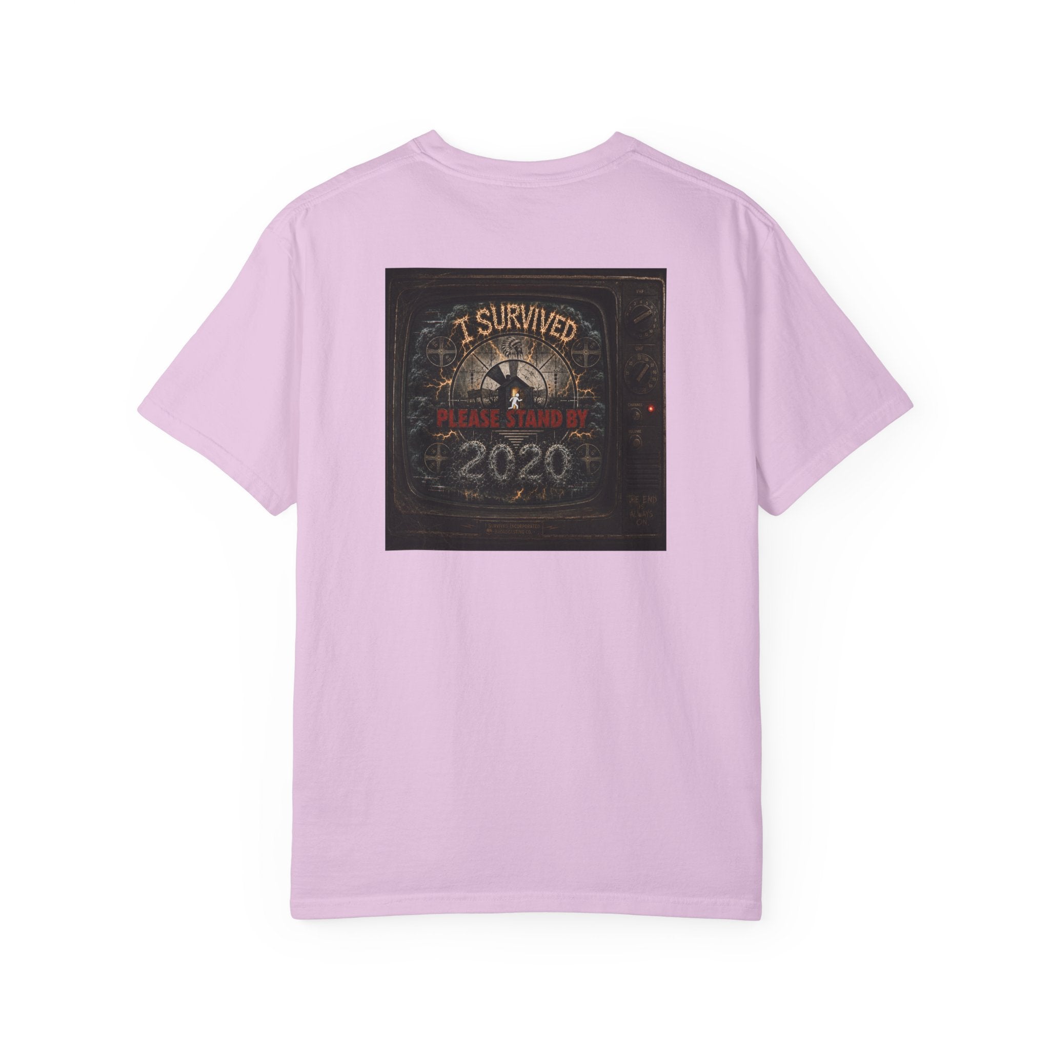 I Survived 2020 — "Please Stand By" Test Pattern Tee Summer Premier Unisex Garment-Dyed T-shirt