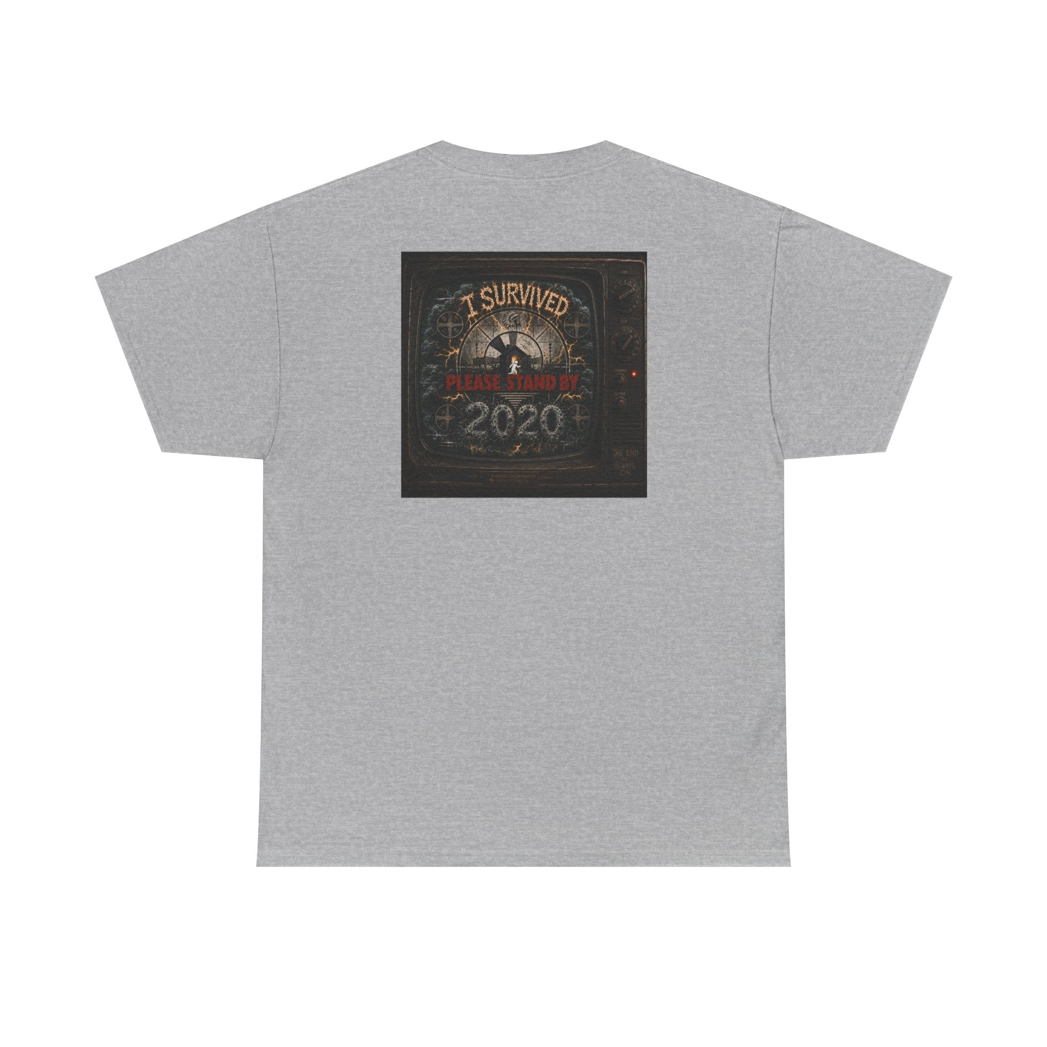 I Survived 2020 — "Please Stand By" Test Pattern Tee Summer Premier Unisex Heavy Cotton Tee