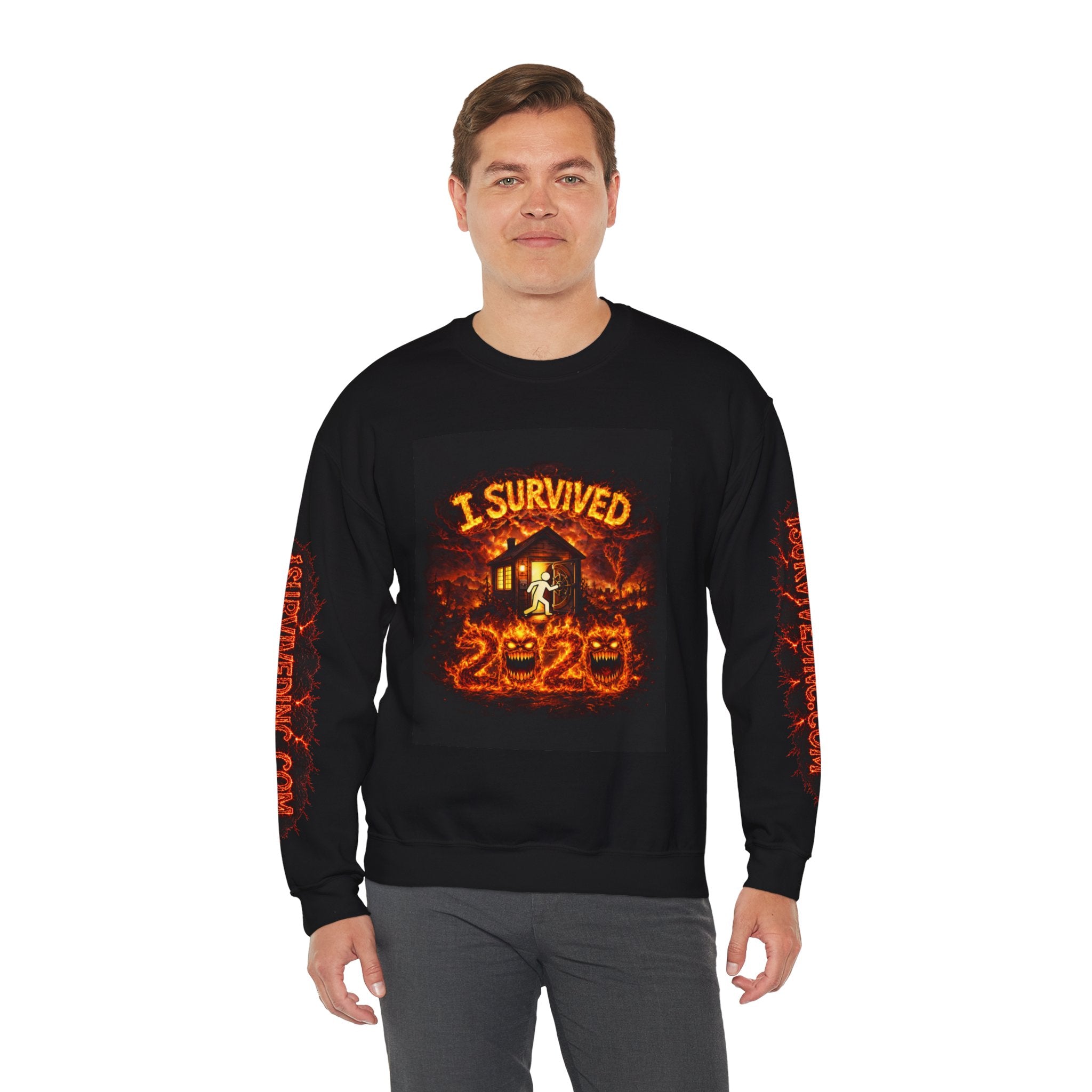 I Survived 2020 — WILDFIRES S2:E3: "The California Wildfires" Memorial Unisex Heavy Blend™ Crewneck Sweatshirt