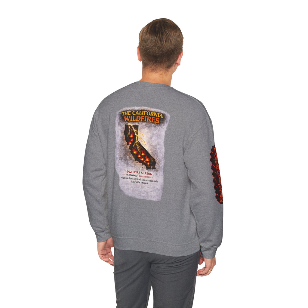 I Survived 2020 — WILDFIRES S2:E3: Director's Cut "The California Wildfires" Memorial Unisex Heavy Blend™ Crewneck Sweatshirt