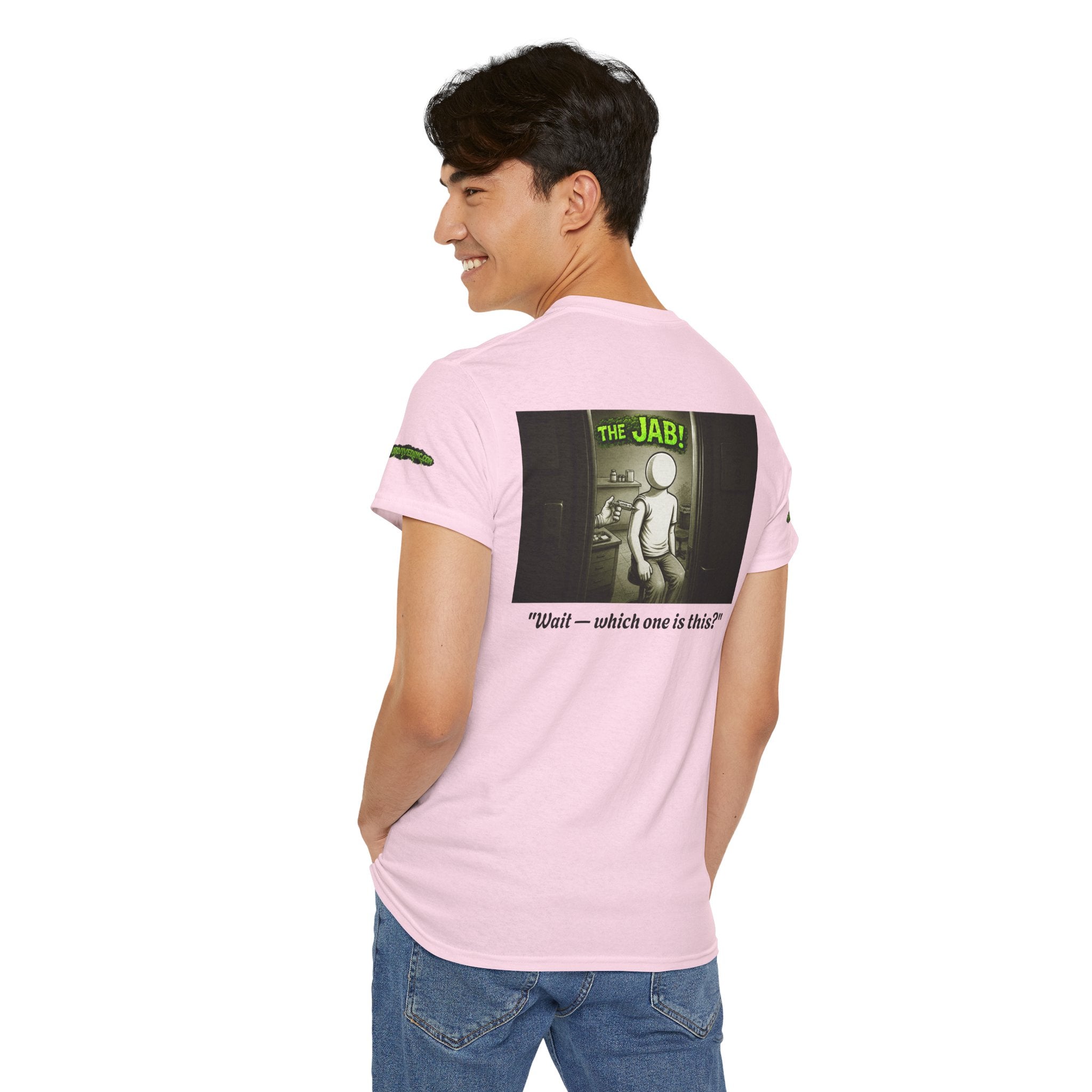 I Survived 2020 — PANDEMIC S1:E3: Director's Cut Special Edition "The Jab!" Unisex Heavy Cotton Tee
