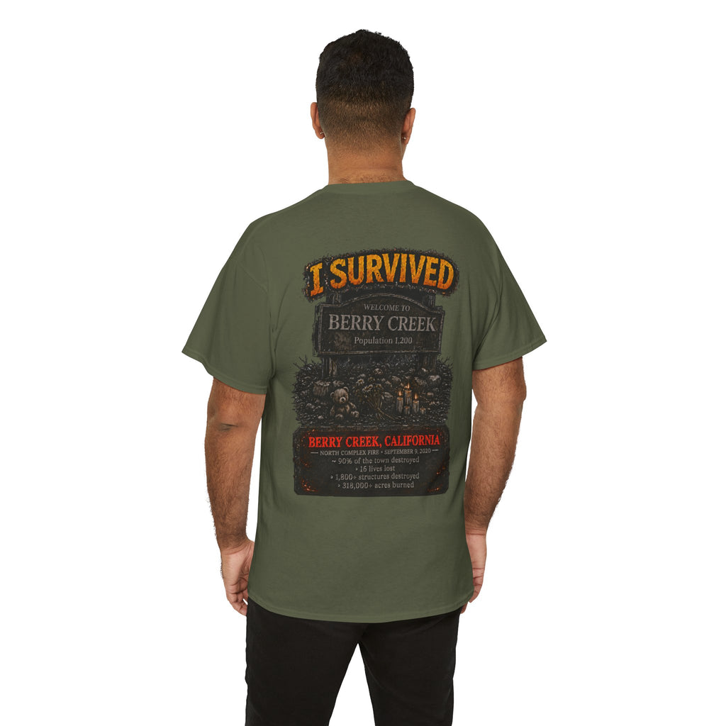 I Survived 2020 — Director's Cut S2:E1 "Berry Creek" | Wildfire Edition Memorial Unisex Heavy Cotton Tee