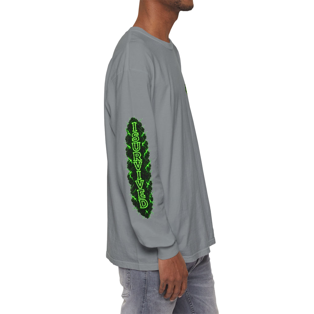 I Survived 2020 — "Please Stand By" Test Pattern Toxic Signal Tee Special Edition Summer Premiere Unisex Garment-Dyed Long Sleeve T-Shirt