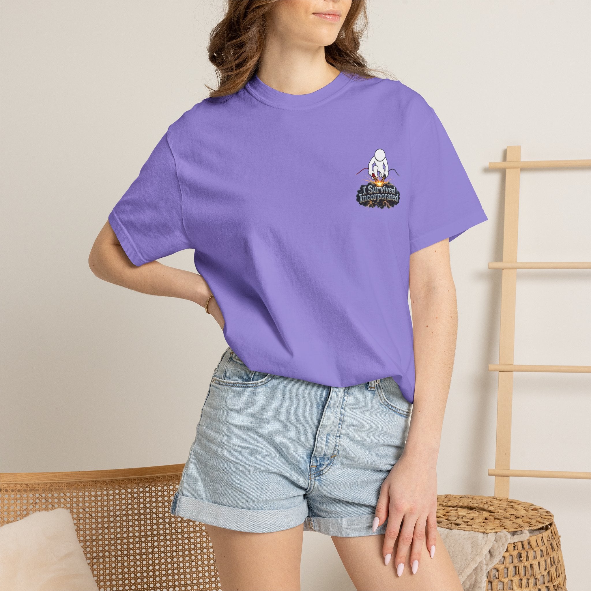 I Survived 2020 — "Please Stand By" Test Pattern Tee Summer Premier Unisex Garment-Dyed T-shirt
