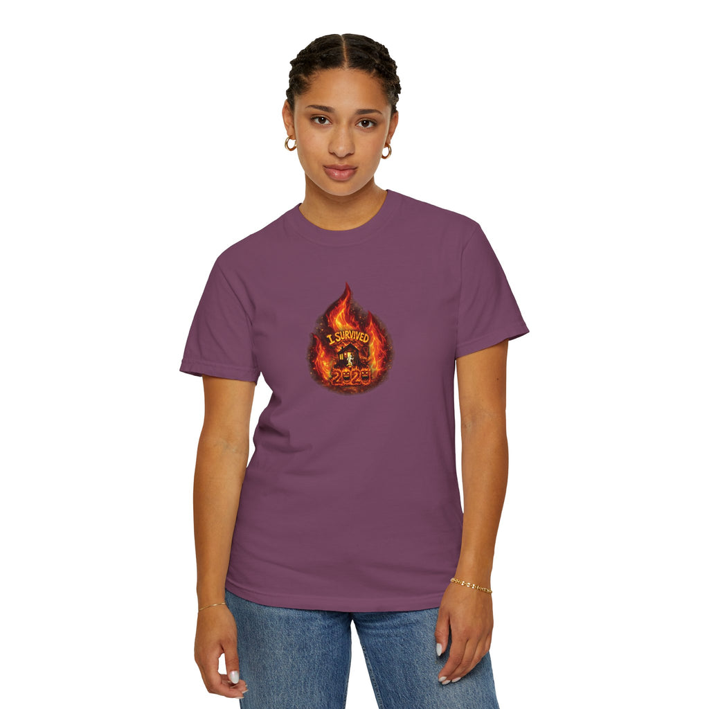 I Survived 2020 — WILDFIRES S2:E4: Director's Cut "Western U.S. Wildfire Season" Memorial Unisex Garment-Dyed T-shirt