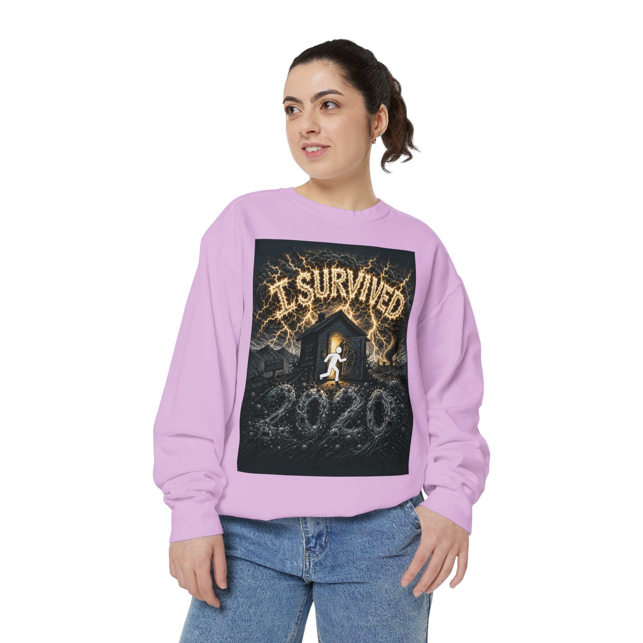 I Survived 2020 — Original PILOT Design Unisex Garment-Dyed Sweatshirt