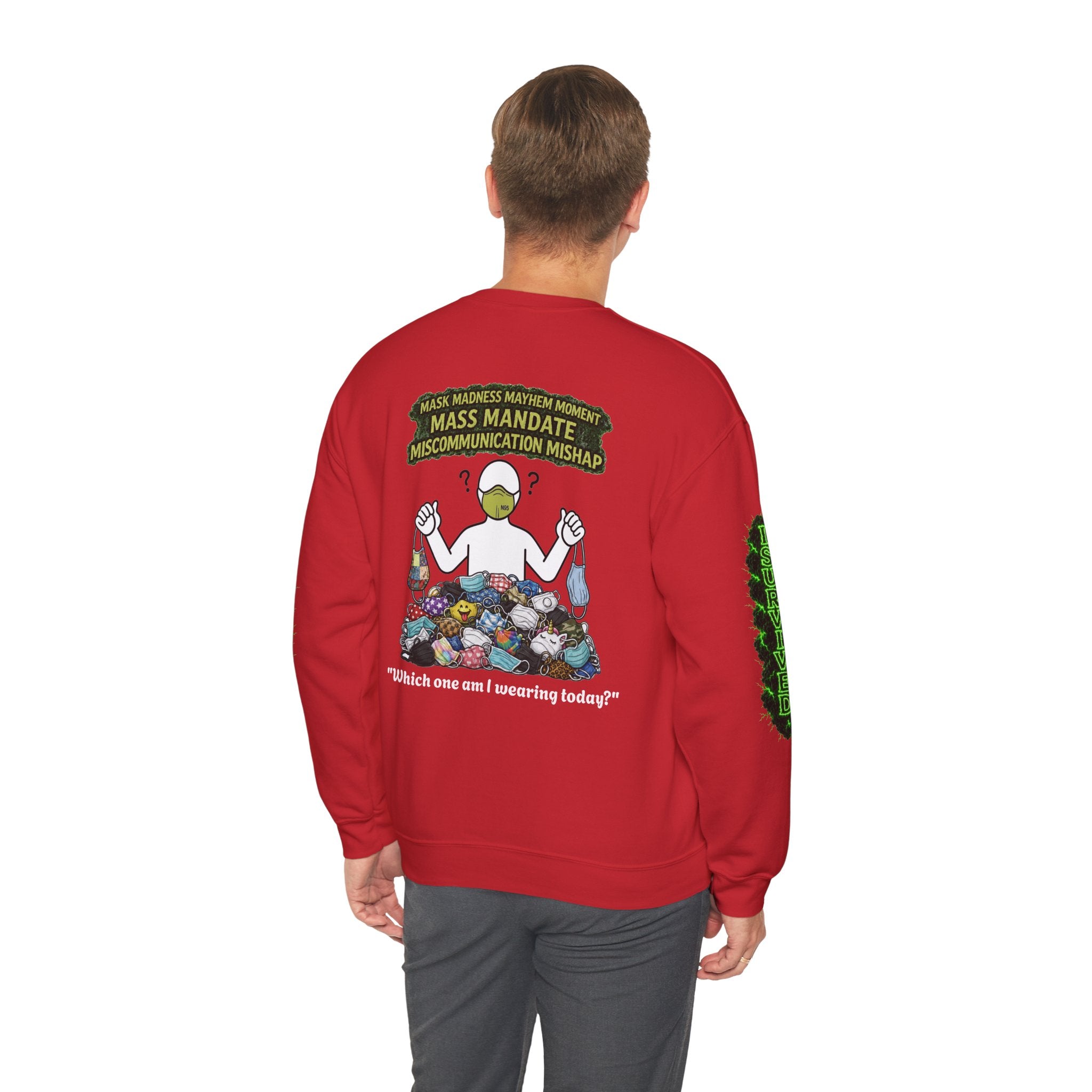 I Survived 2020 — Director's Cut S1:E4 "Mask Madness Mayhem Moment" | Pandemic Edition Unisex Heavy Blend™ Crewneck Sweatshirt