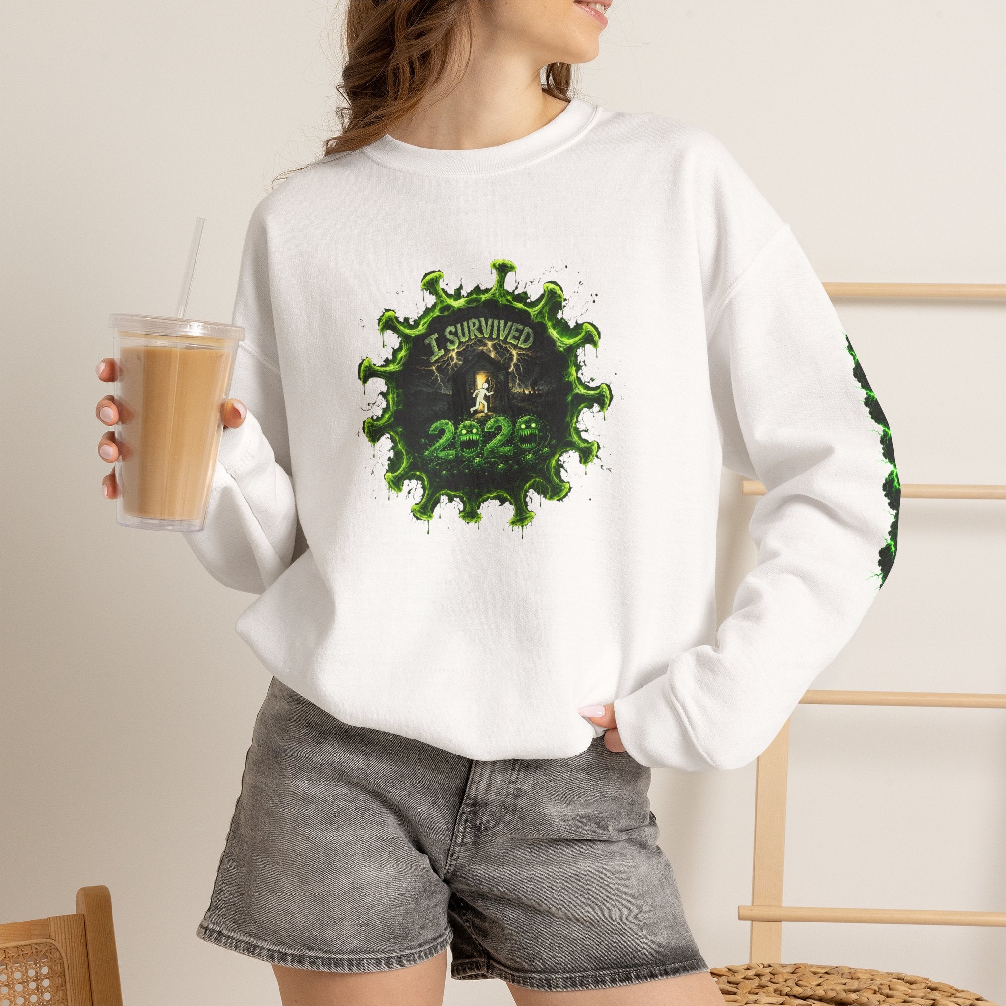 I Survived 2020 — PANDEMIC S1:E2: Director's Cut "The Coming of COVID" Unisex Heavy Blend™ Crewneck Sweatshirt