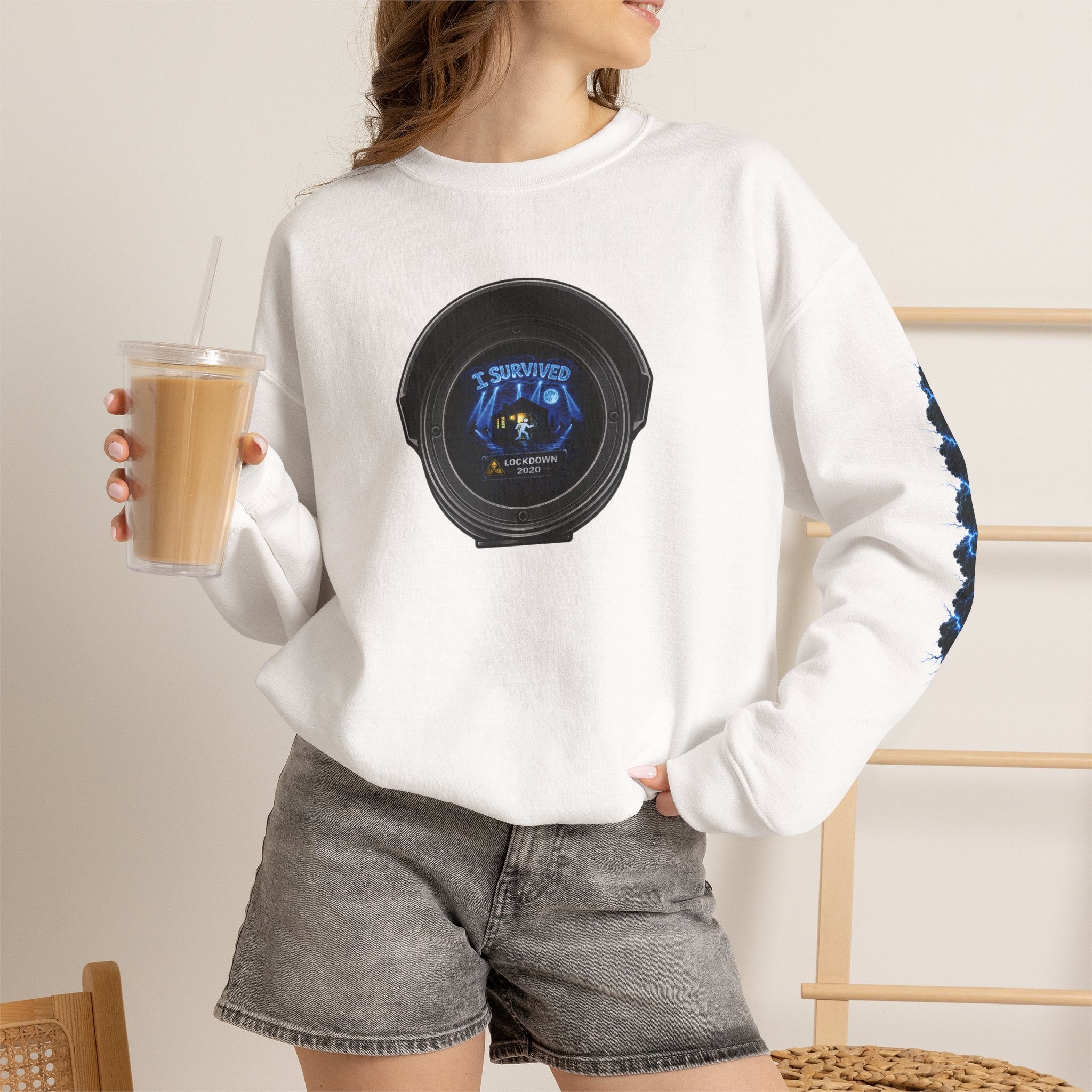 I Survived 2020 — LOCKDOWN S3:E3: Director's Cut Special Edition "Remote Schooling" Unisex Heavy Blend™ Crewneck Sweatshirt