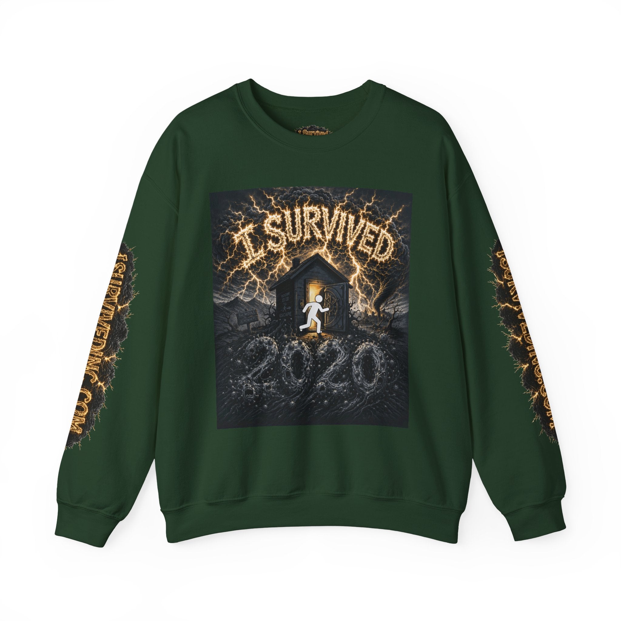 I Survived 2020 — Original Design Teaser Tee | Season 1 Premiere Drop Unisex Heavy Blend™ Crewneck Sweatshirt (SPECIAL EDITION)